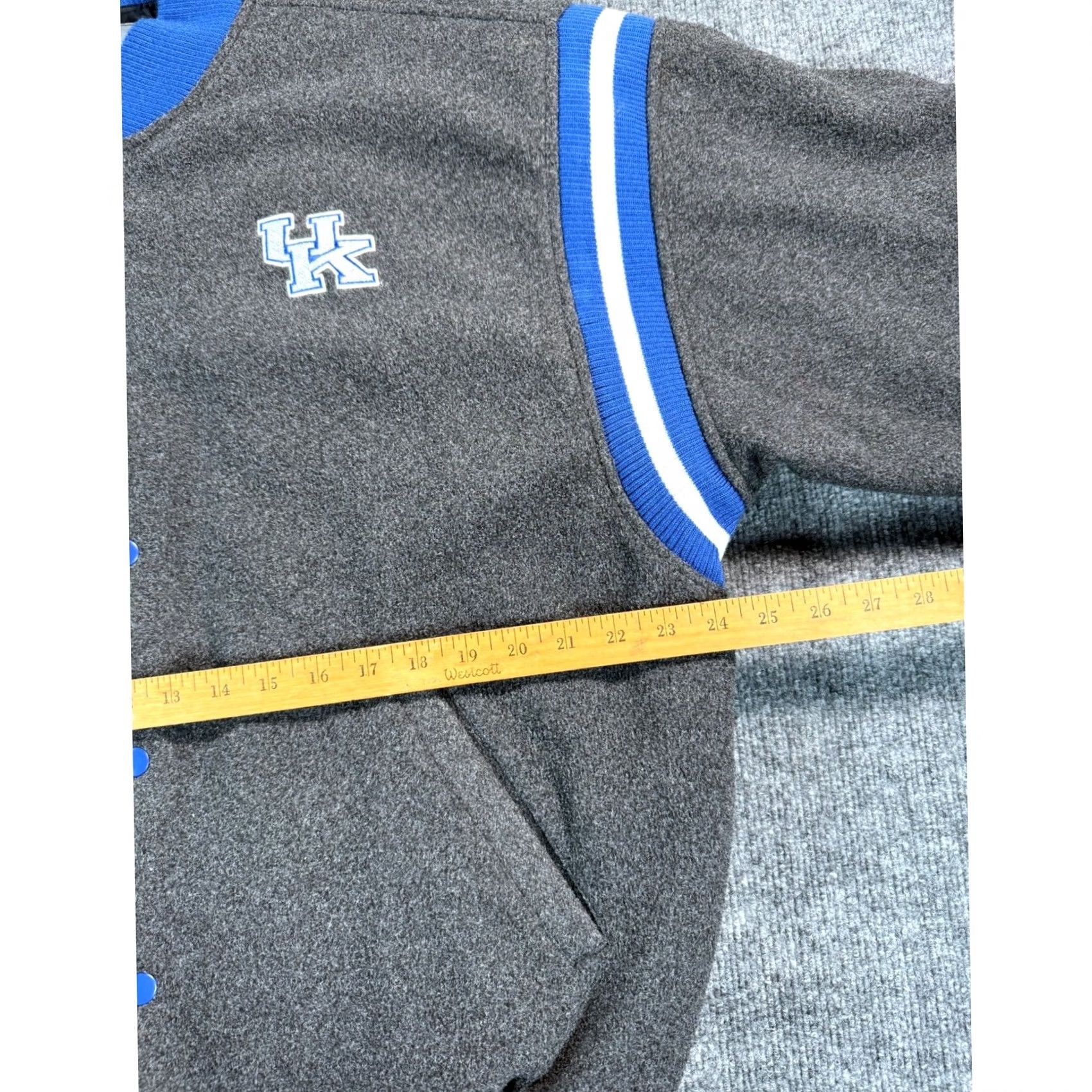 Nike VINTAGE Nike Kentucky Wildcats Varsity Jacket Mens Large Gray Logo Embroidered Size US L / EU 52-54 / 3 - 7 Thumbnail