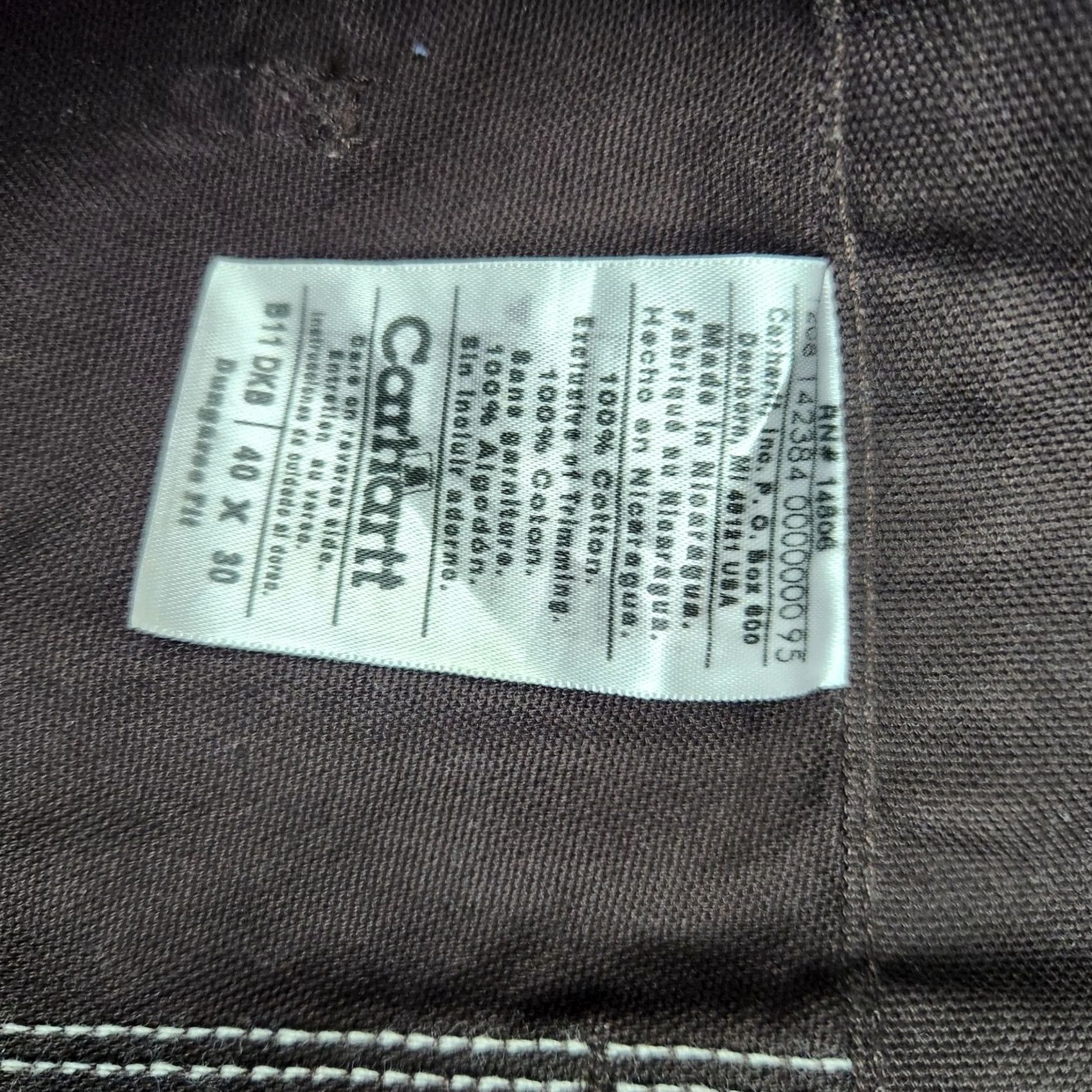 Carhartt VINTAGE Carhartt Pants Mens Carpenter Canvas Wide-Leg 30x40 Brown Duck Washed Utility Work B121 Size US 40 / EU 56 - 3 Thumbnail