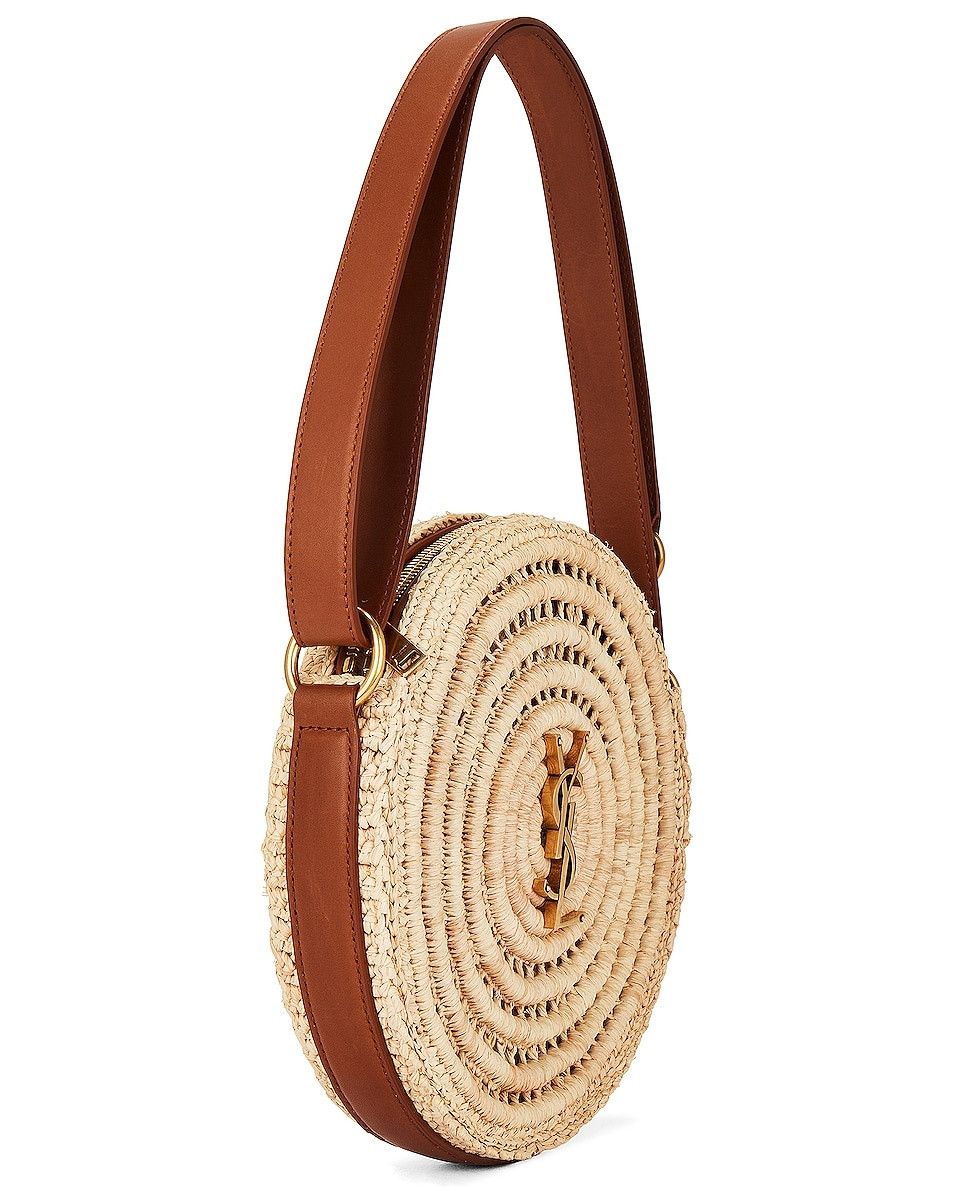 Saint Laurent Paris o1b1hav110525 744292 Size: OS / Round Bag in Raffia Leather Size ONE SIZE - 3 Thumbnail