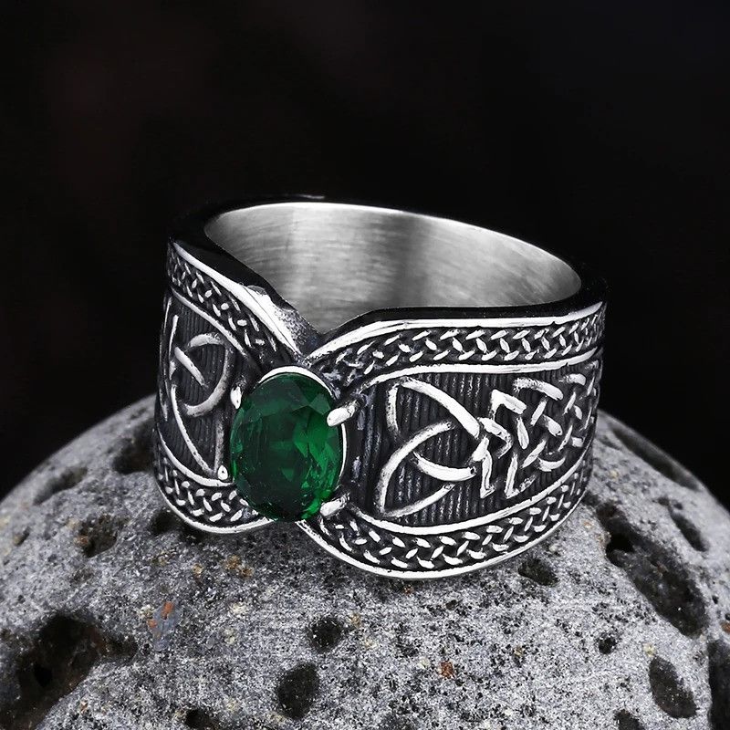 Jewelry Knot Green Zircon Ring Size ONE SIZE - 4 Thumbnail
