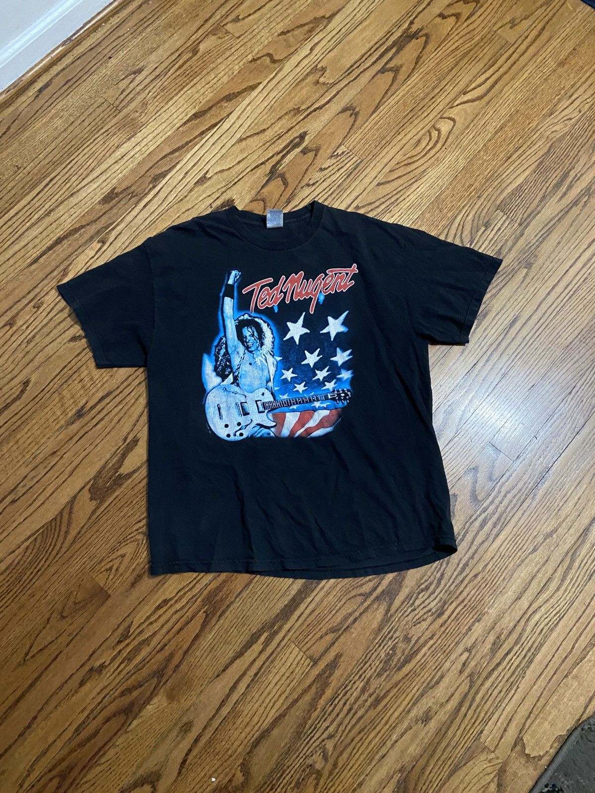 Vintage Vintage ted nugent tour shirt Size US XL / EU 56 / 4 - 1 Thumbnail