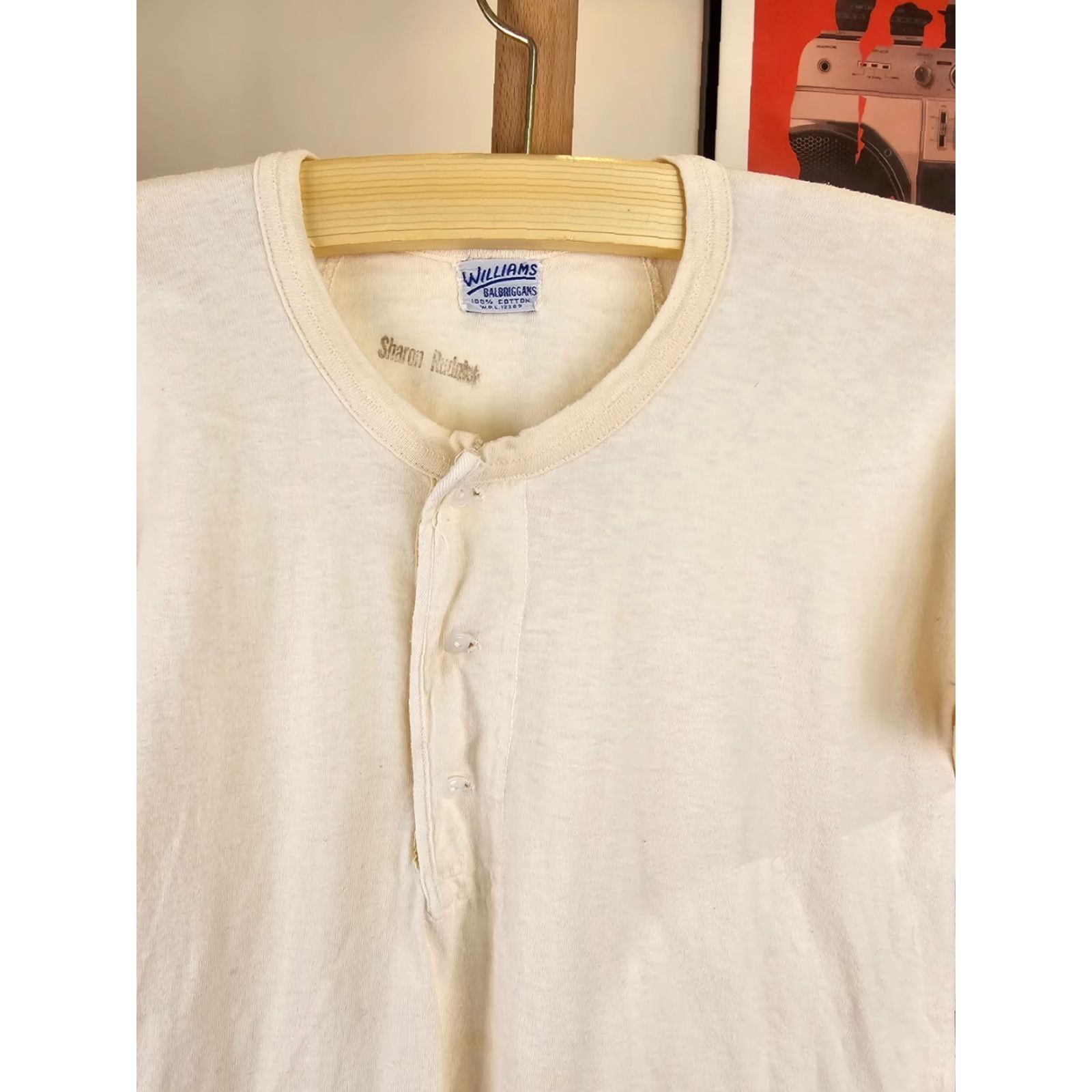 Vintage VINTAGE WILLIAMS Button Up 100% Cotton T-Shirt XS? No, SZ MEDIUM Size US M / EU 48-50 / 2 - 2 Thumbnail