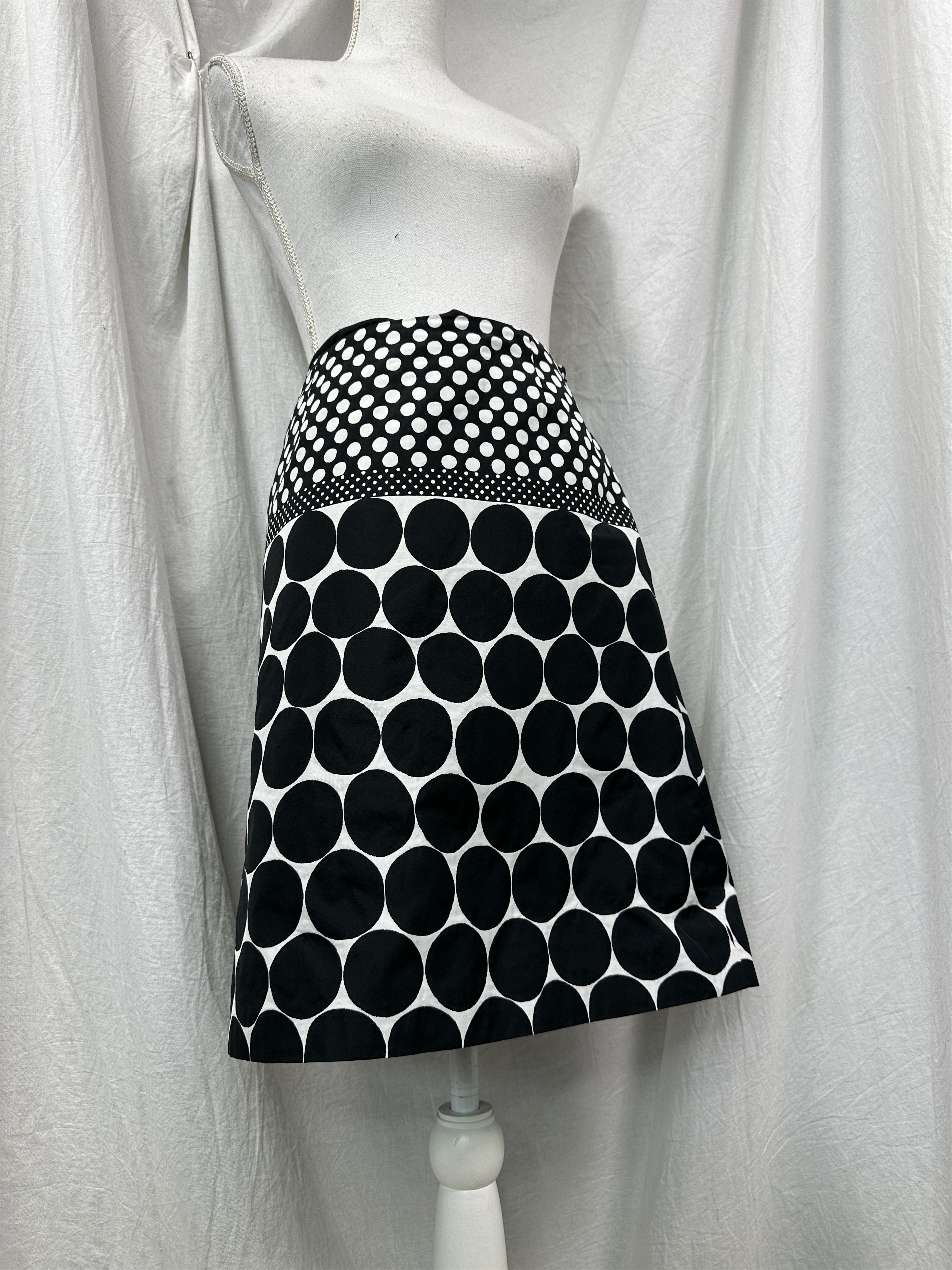Max Mara Vintage Avant Garde Polka Dot Max Mara Skirt Y2K Size 25" / US 0 / IT 36 - 1 Thumbnail