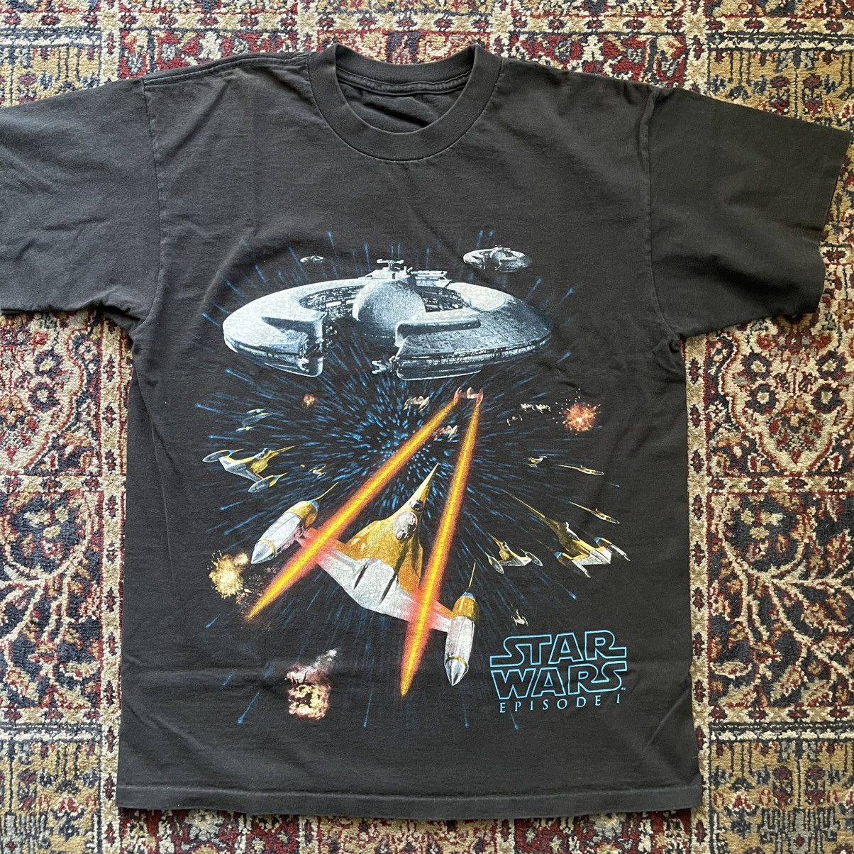 Vintage Vintage Distressed Star Wars Episode I Tshirt Tee 90s size L Size US L / EU 52-54 / 3 - 1 Thumbnail