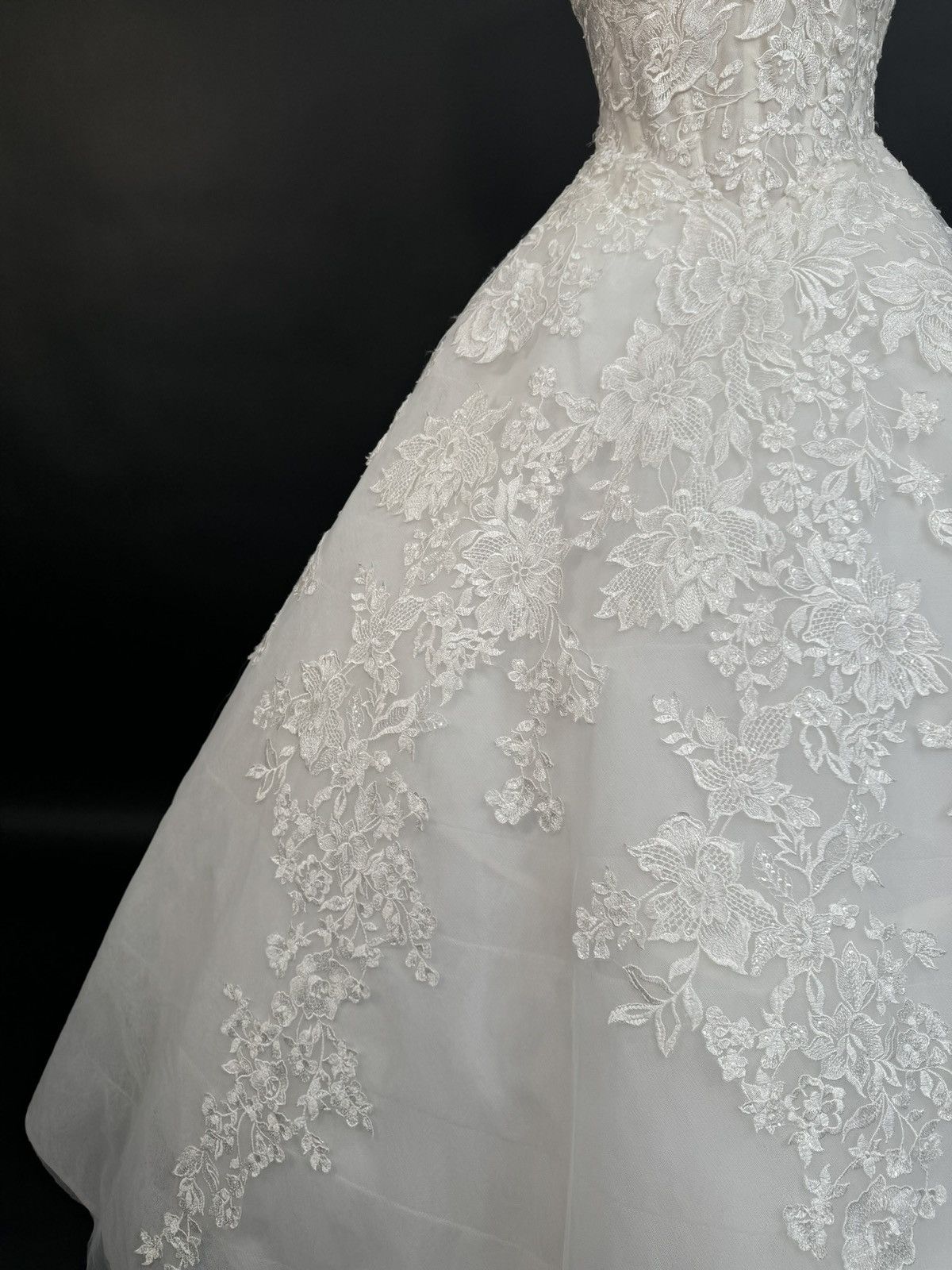 Other US 14-16 Embroidery appliqués Lace Anna Augusta Bridal Dress Size XXL / US 16-18 / IT 52-54 - 6 Thumbnail