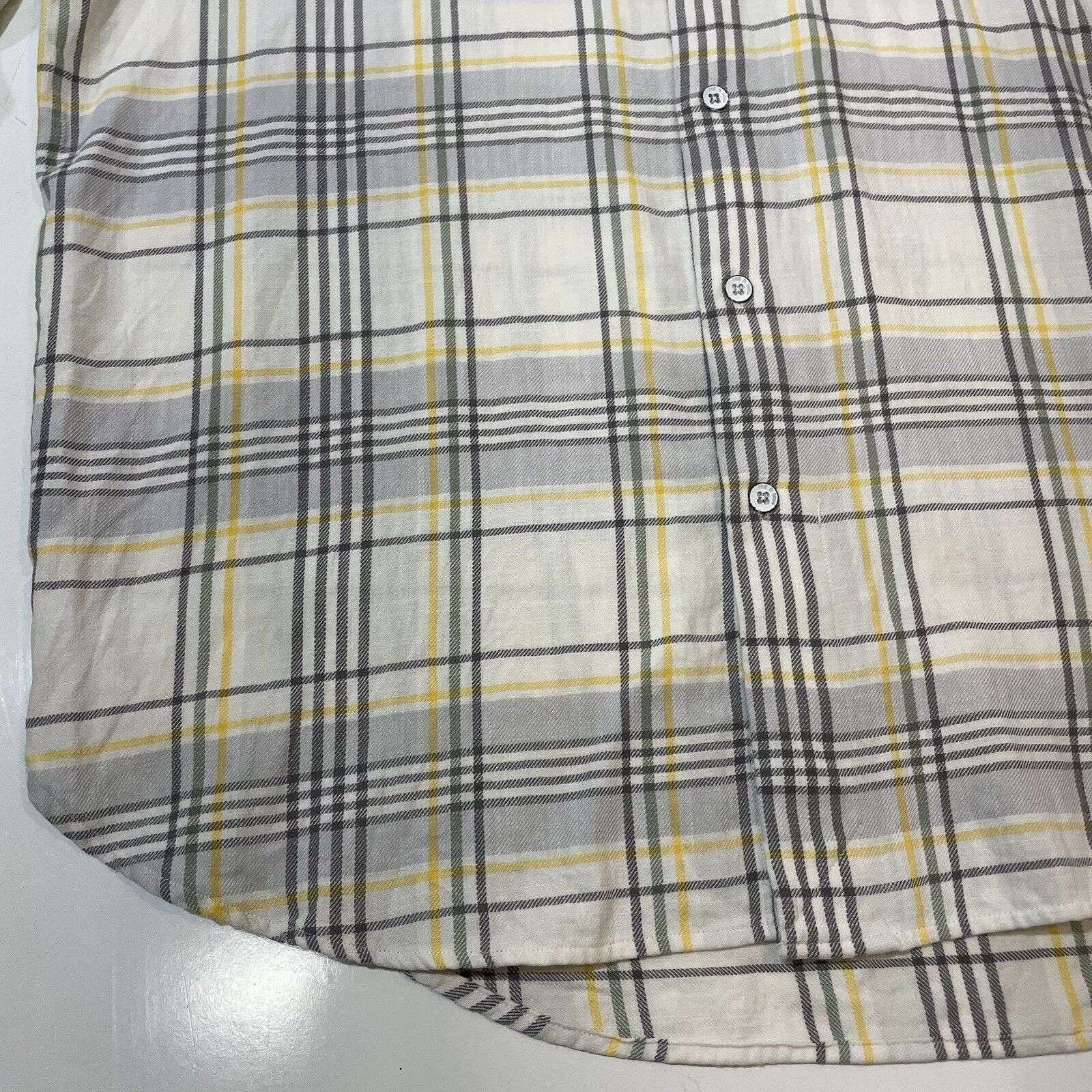 Rag & Bone Rag & Bone Men’s Fit 3 Casual Shirt Checks Ivory/White L Size US L / EU 52-54 / 3 - 3 Thumbnail