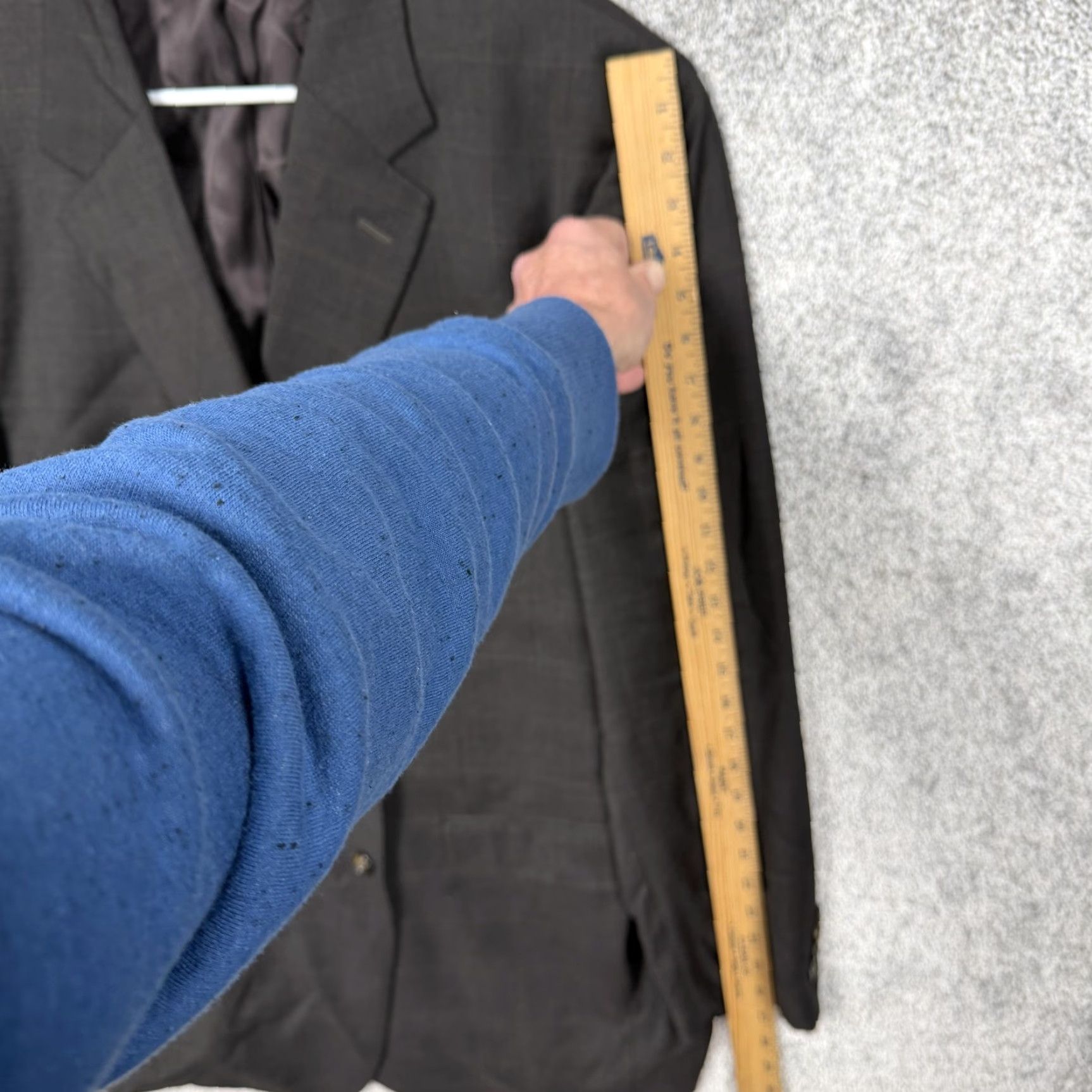 Jos. A. Bank Jos. A. Bank Sport Coat Mens 46L Brown Wool Plaid Blazer Two Button Suit Jacket Size 46R - 2 Thumbnail