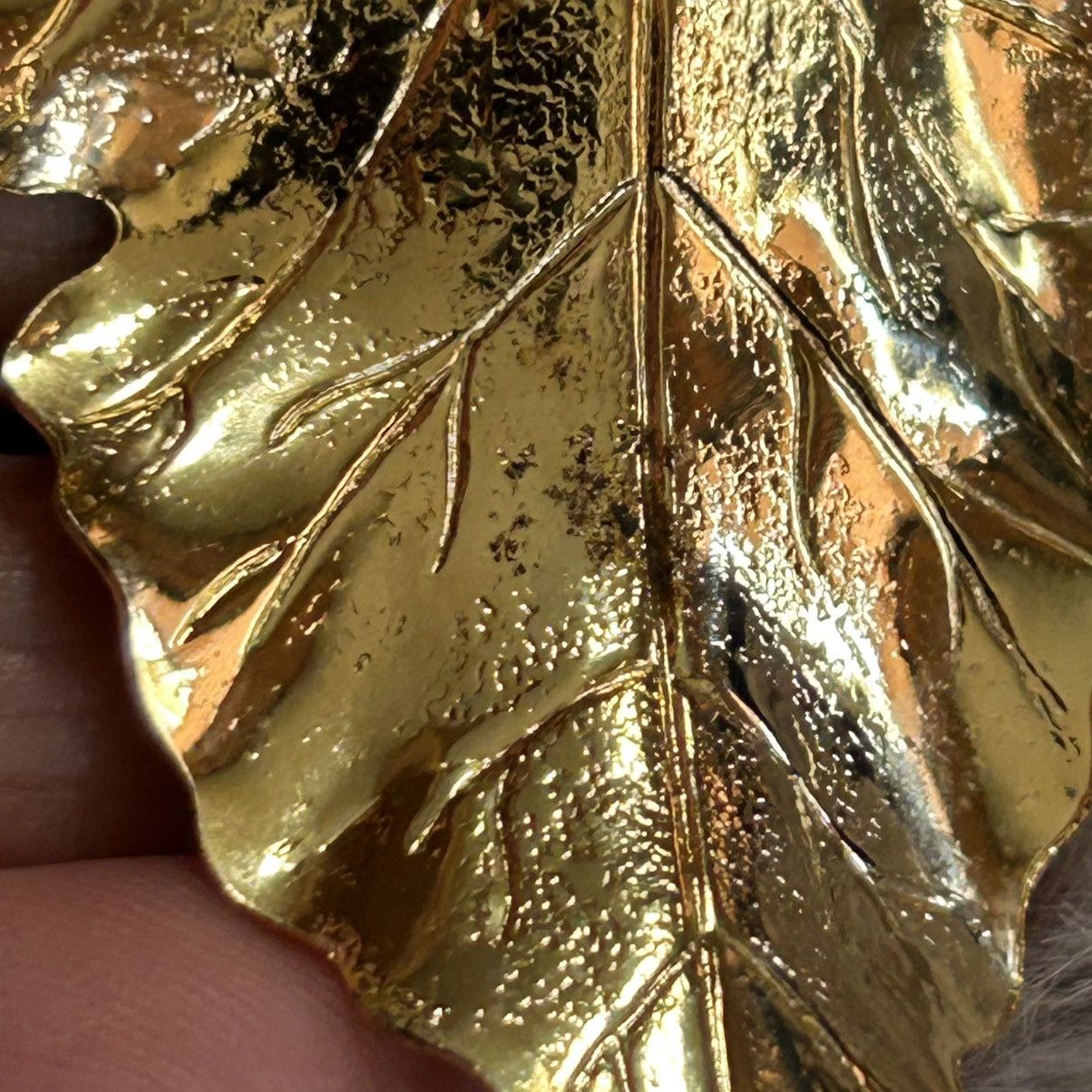 Vintage Vintage 70s gold plated leaf scarf clothing clip Size ONE SIZE - 4 Thumbnail