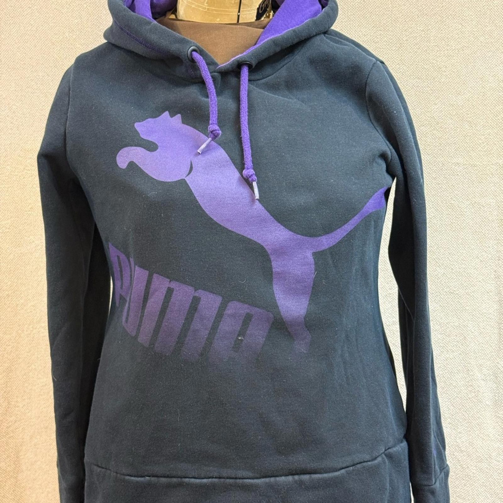 Puma Puma Purple and Black Hoodie Size L / US 10 / IT 46 - 1 Thumbnail