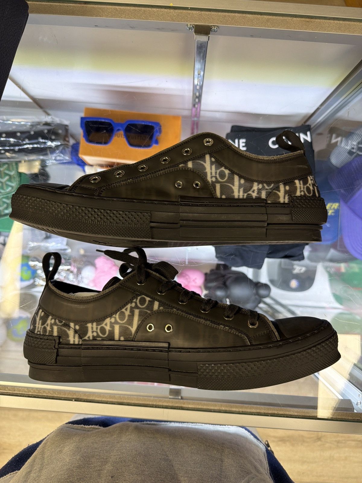 Dior Dior b23 black monogram low Size US 12 / EU 45 - 2 Thumbnail