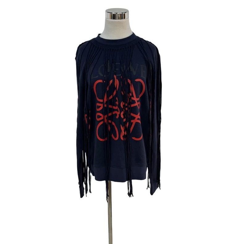 Loewe LOEWE Big logo waterfall hoodie Size L / US 10 / IT 46 - 1 Thumbnail