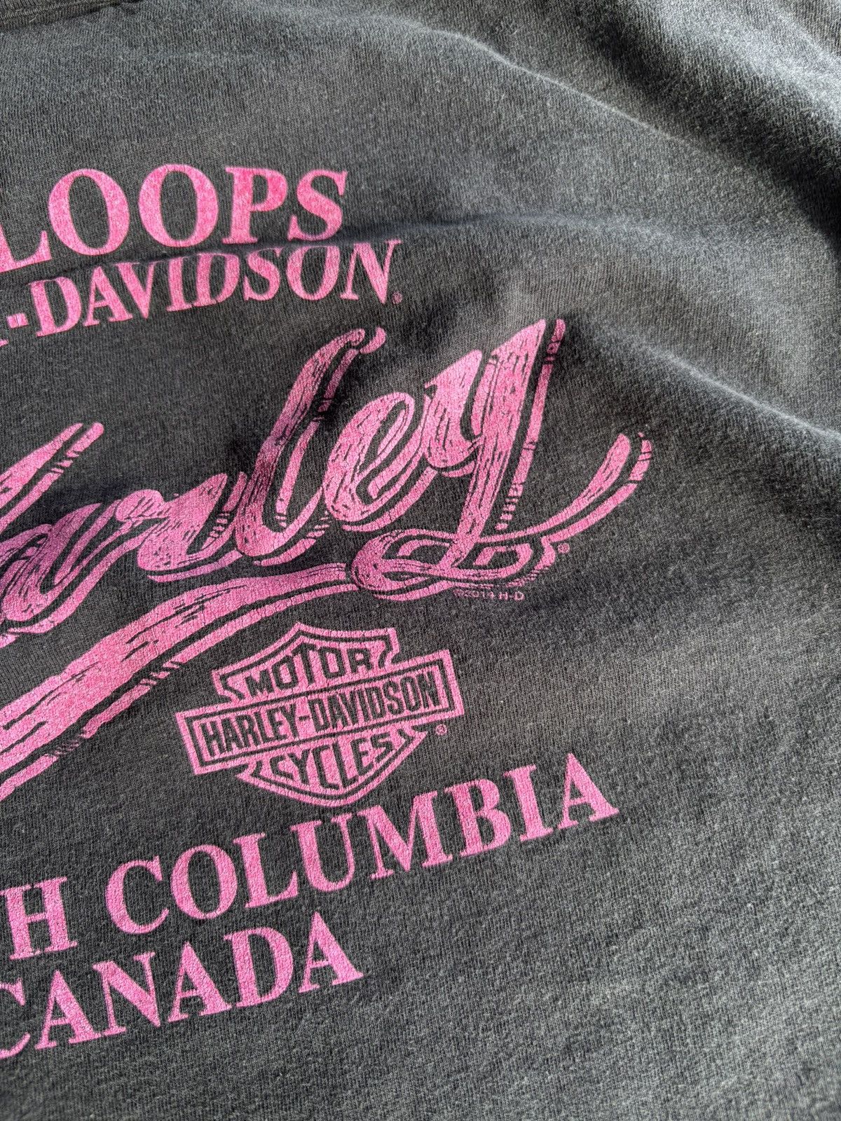 Harley Davidson Vintage Harley Davidson Womens Two Tone Biker Tee Size L / US 10 / IT 46 - 7 Thumbnail
