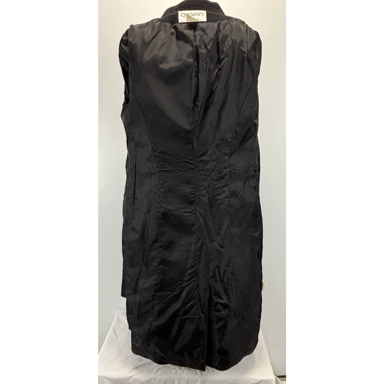 Vintage VINTAGE Chadwicks Womens Coat Long Wool Charcoal Gray 10P Petite Overcoat Classic Dark Academia Womens Size L / US 10 / IT 46 - 5 Thumbnail