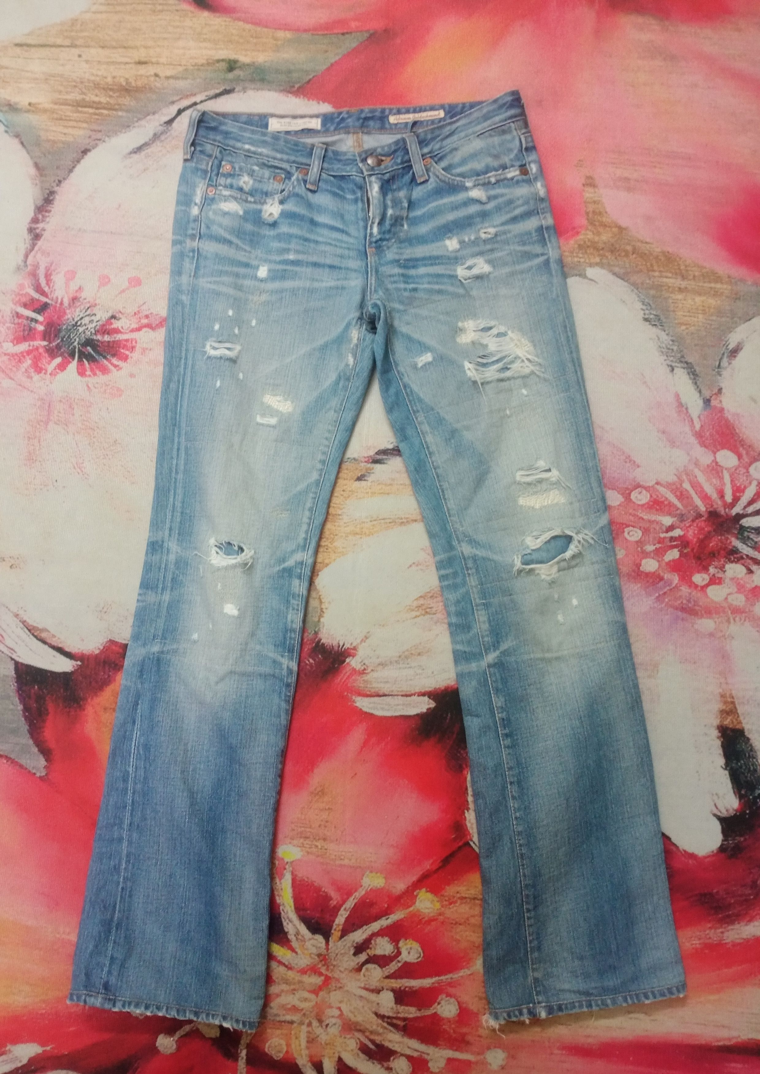 AG Adriano Goldschmied Rare AG Adriana Goldschmied Distressed Denim Size 30" / US 8 / IT 44 - 1 Thumbnail