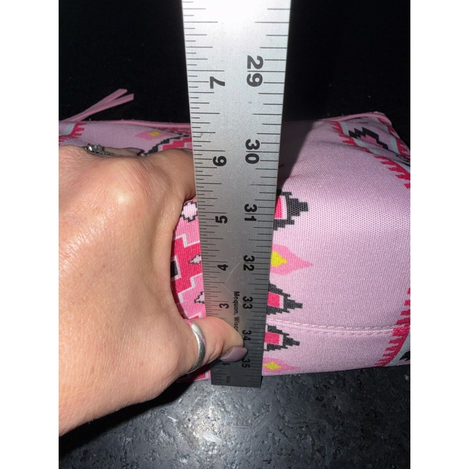 Wrangler Wrangler Pink Aztec CANVAS MAKEUP BAG INSIDE SLIP POCKETS Size ONE SIZE - 8 Thumbnail