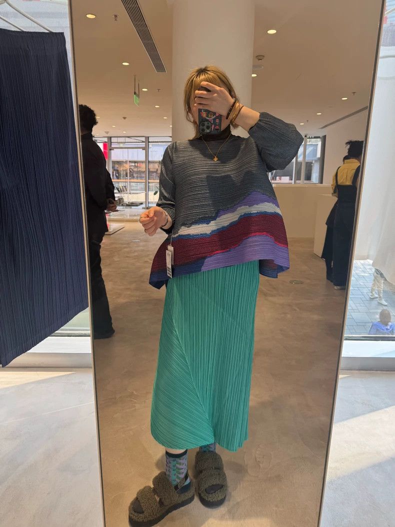 Issey Miyake Issey Miyake size:one size Red and purple striped bouncy t Size XS / US 0-2 / IT 36-38 - 4 Thumbnail