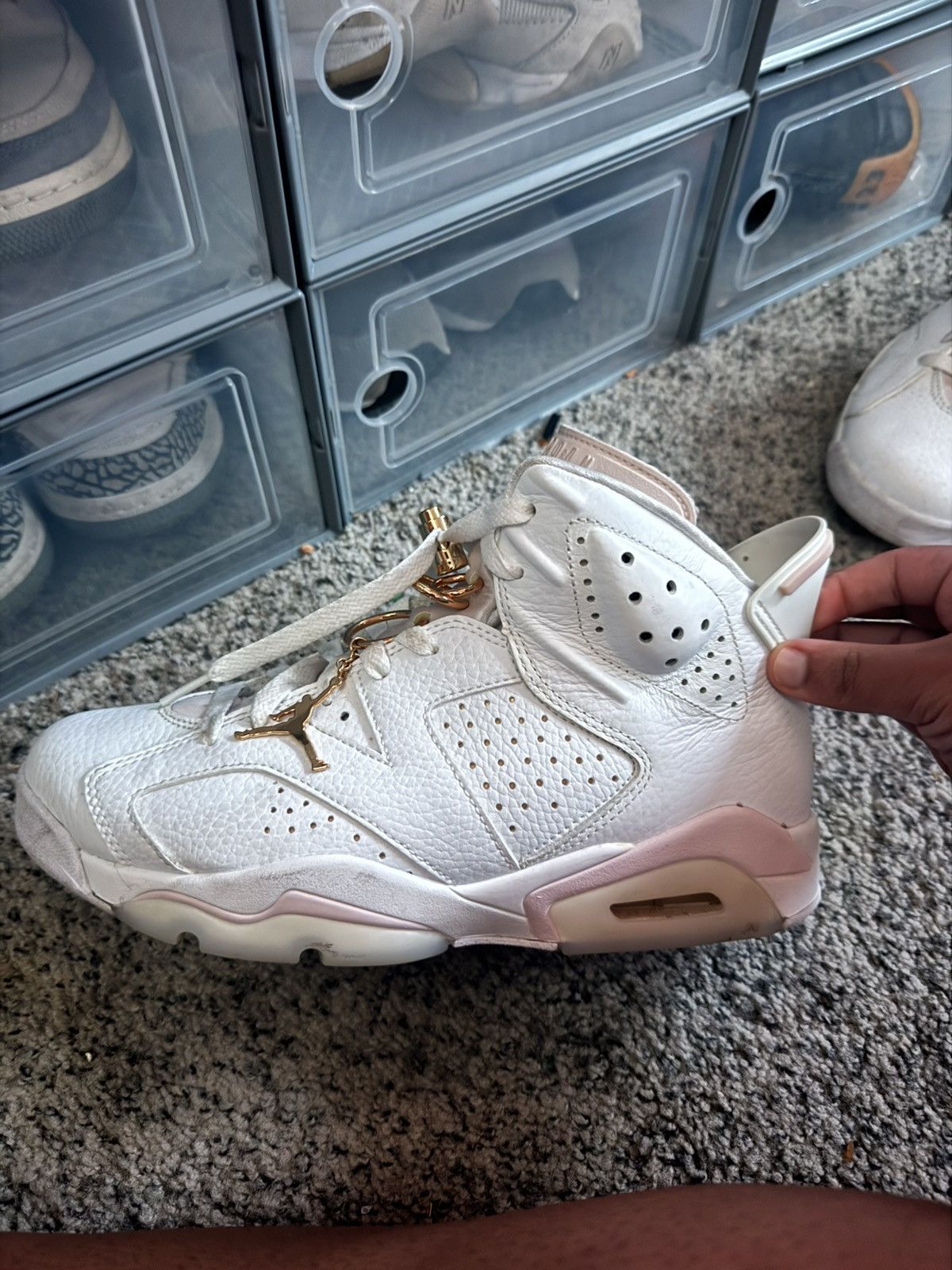 Jordan Brand Womens Air Jordan 6 Retro ‘Gold Hoops’ Size US 9 / IT 39 - 4 Thumbnail