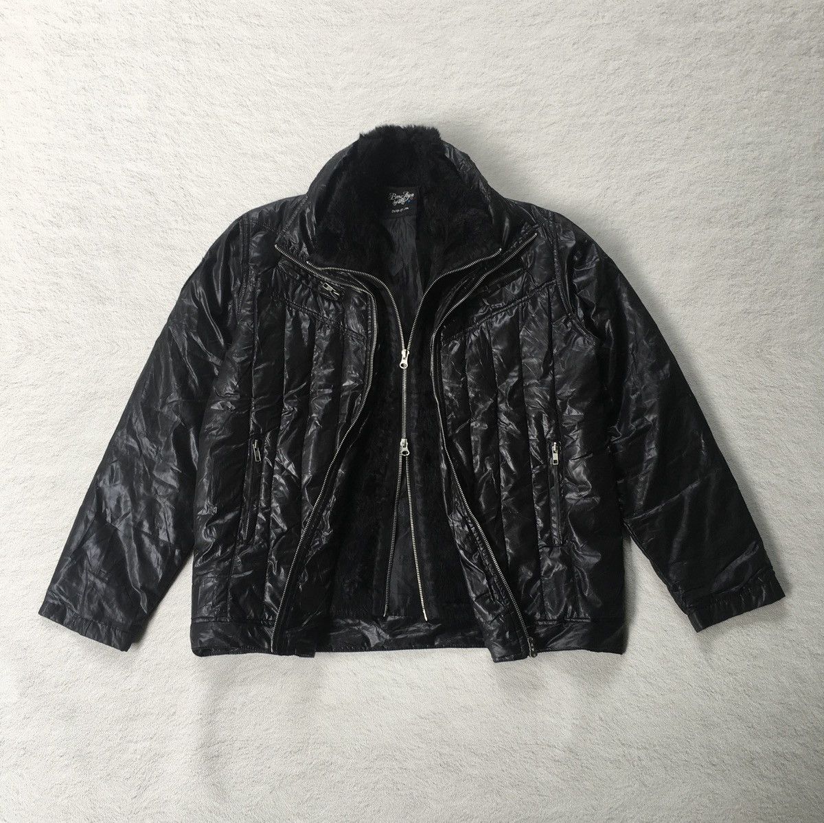 14th Addiction 2000s Ben Aipa Double Zipper Fur Vkei Jacket Size US L / EU 52-54 / 3 - 5 Thumbnail