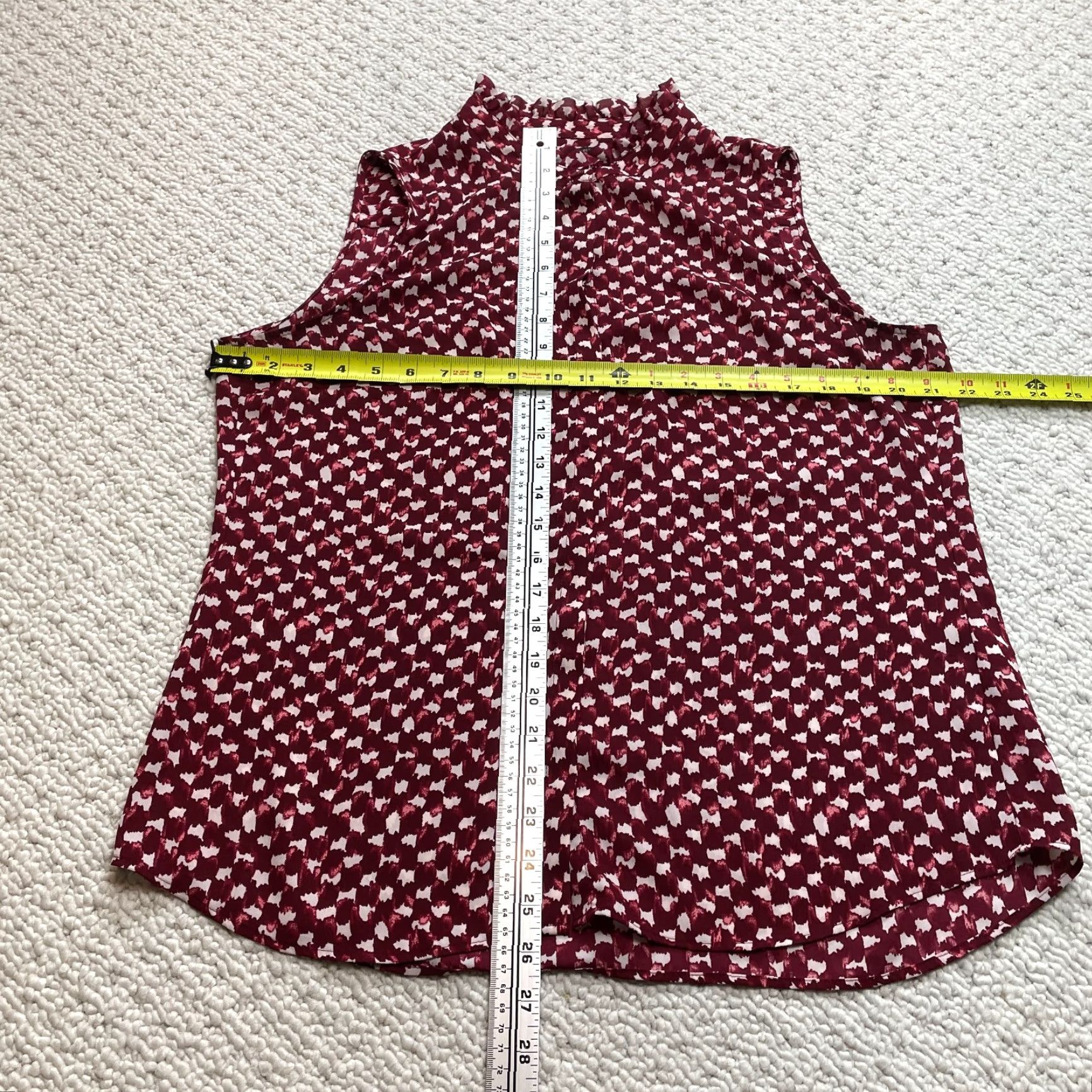 Banana Republic VINTAGE Banana Republic Blouse Tank Top Womens Petite Small Red Drapey Foxglove Sunset Shirt Size S / US 4 / IT 40 - 4 Thumbnail
