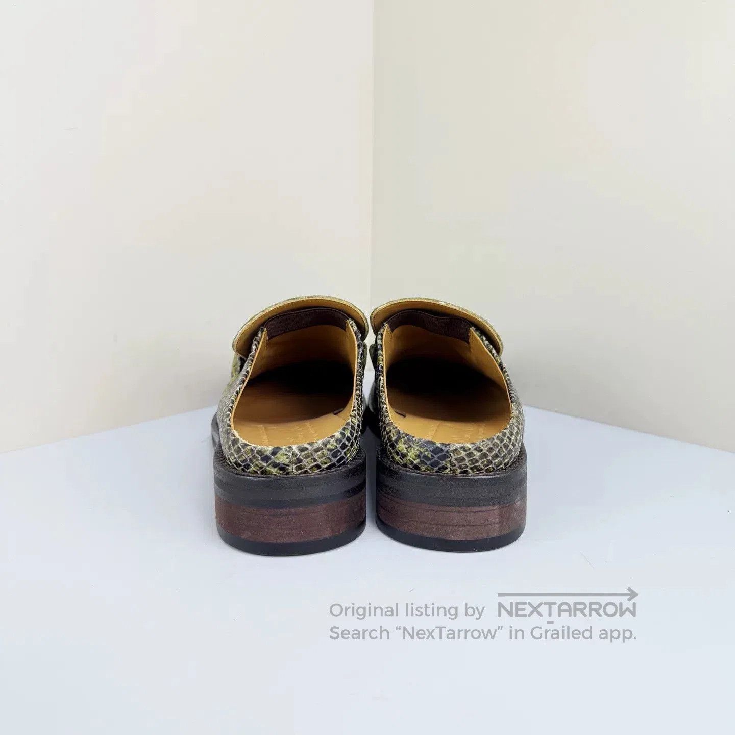 Martine Rose Martine Rose Snake Print Chain Square-Toe Loafers. Size US 7 / IT 37 - 3 Thumbnail