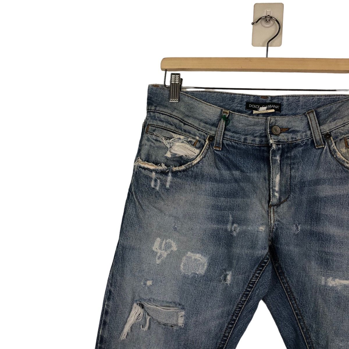 Dolce & Gabbana 🔥Loose Cut Distressed Punk Design Constructed Jeans D&G Size US 34 / EU 50 - 7 Thumbnail