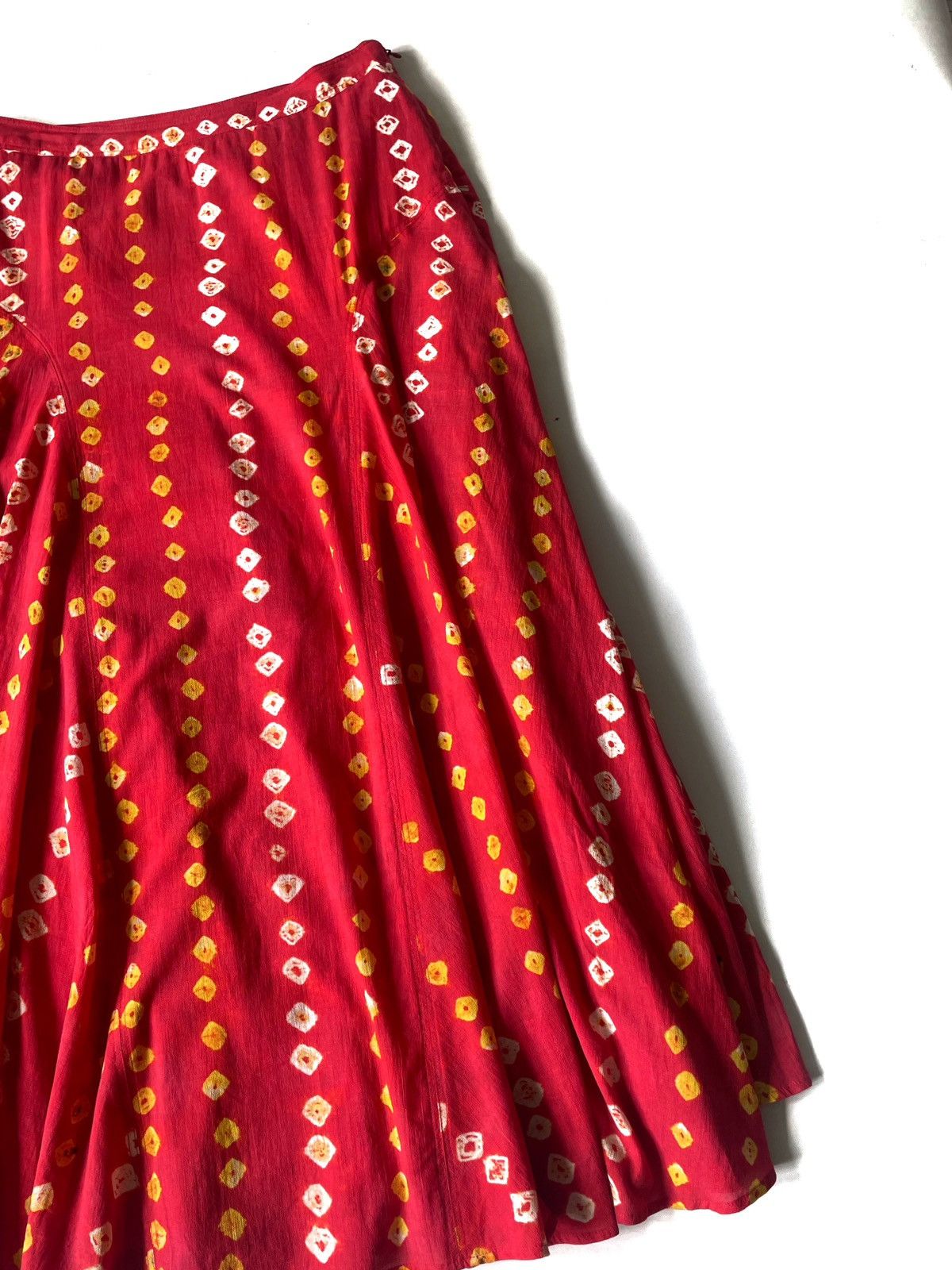 Designer × Polo Ralph Lauren Polo Ralph Lauren Red Cotton Maxi Skirt Size 6/M Made India Size 28" / US 6 / IT 42 - 4 Thumbnail