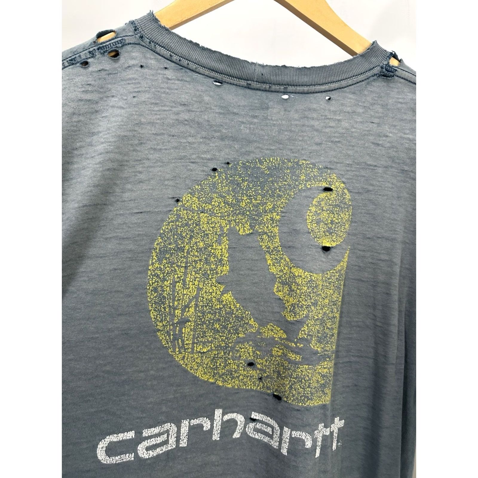 Carhartt VTG Carhartt Gradient Sun Faded Thrashed Worn WIP Distressed Pocket T-Shirt L Turquoise Men Shirt Short Sleeve Size L Mens Size US L / EU 52-54 / 3 - 6 Thumbnail