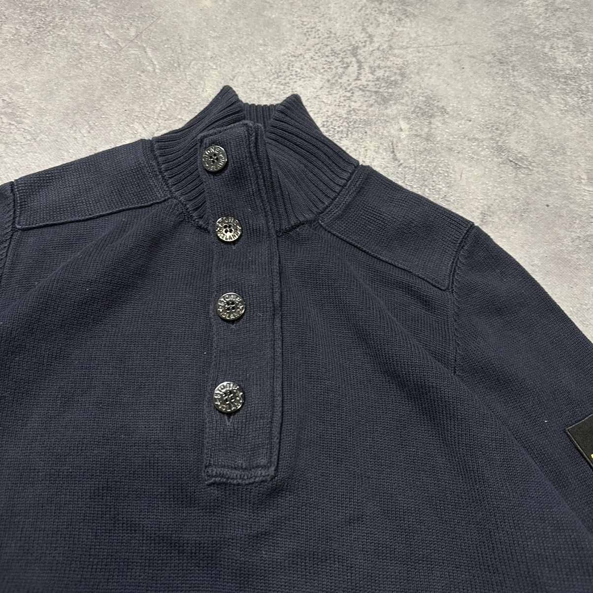 Stone Island × Vintage Stone Island Sweatshirt Pullover 1/3 Zip Button Up Size US S / EU 44-46 / 1 - 4 Thumbnail