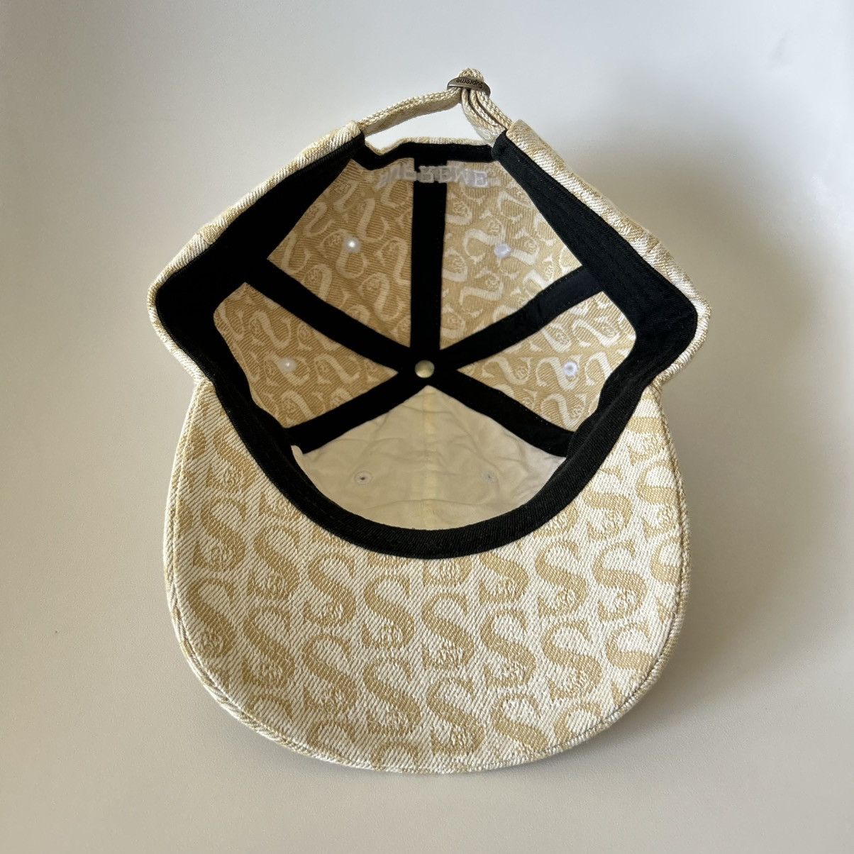 Supreme 2021 Supreme Script Monogram Denim 6 panel hat Size ONE SIZE - 5 Thumbnail