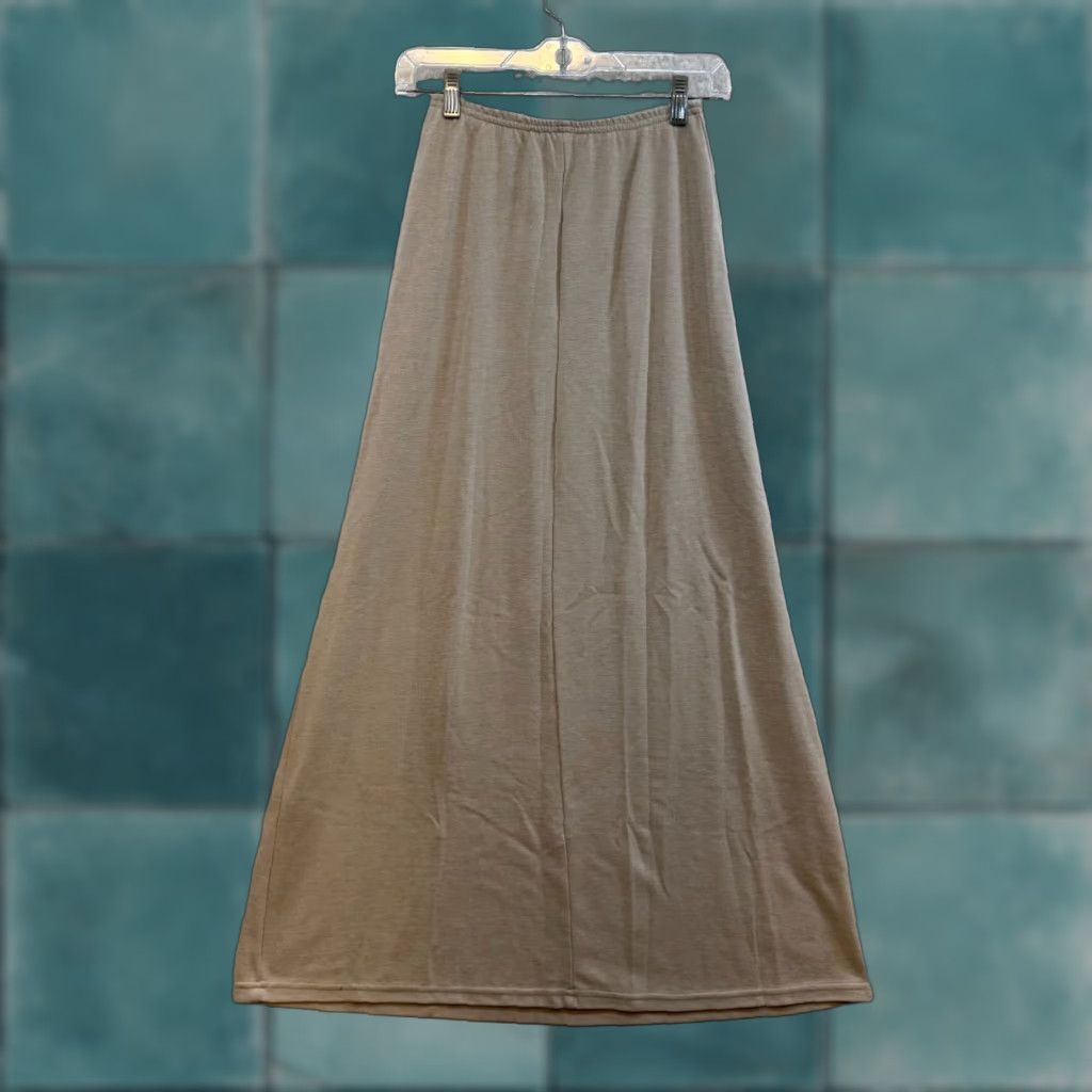 Worthington VINTAGE 90s Y2K Worthington Maxi Skirt Knit Boho Beige S Womens XS/S - Fairy Grunge Size 28" / US 6 / IT 42 - 1 Thumbnail