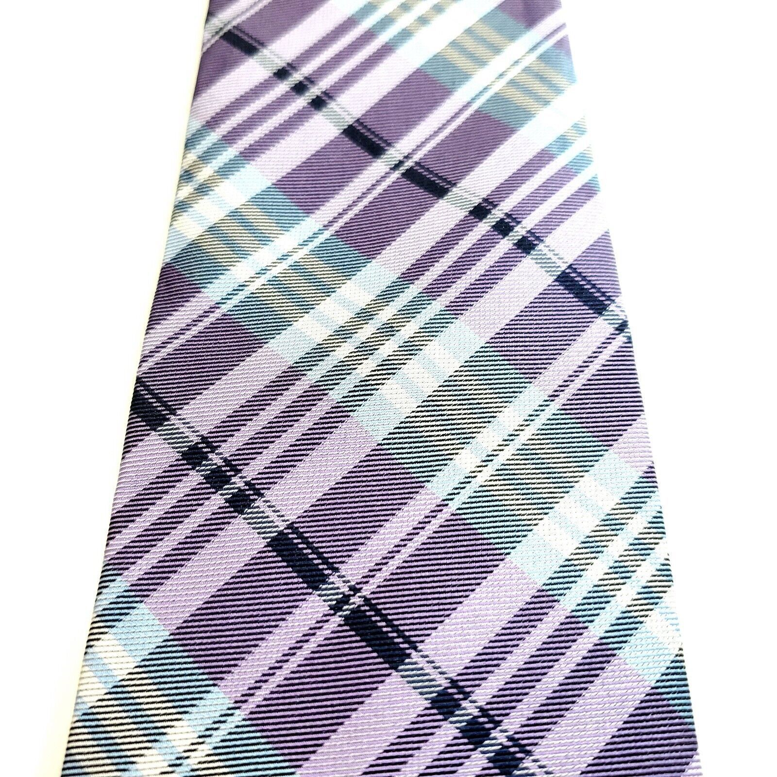 Brooks Brothers Brooks Brothers Makers And Merchants Purple Blue Plaid Silk Size ONE SIZE - 2 Thumbnail