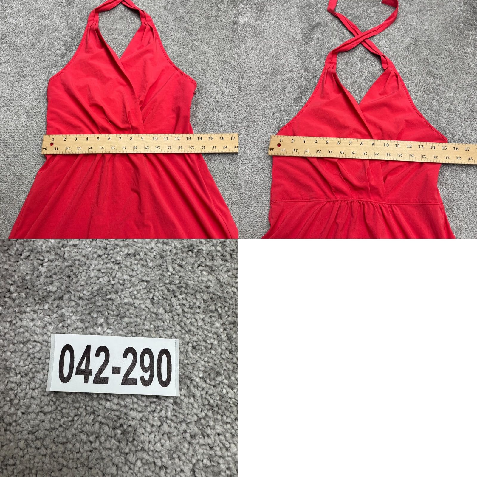 Athleta Athleta Dress Womens 8 Petite Coral Pink Halter A-Line Backless Smocked Mini Size M / US 6-8 / IT 42-44 - 9 Thumbnail