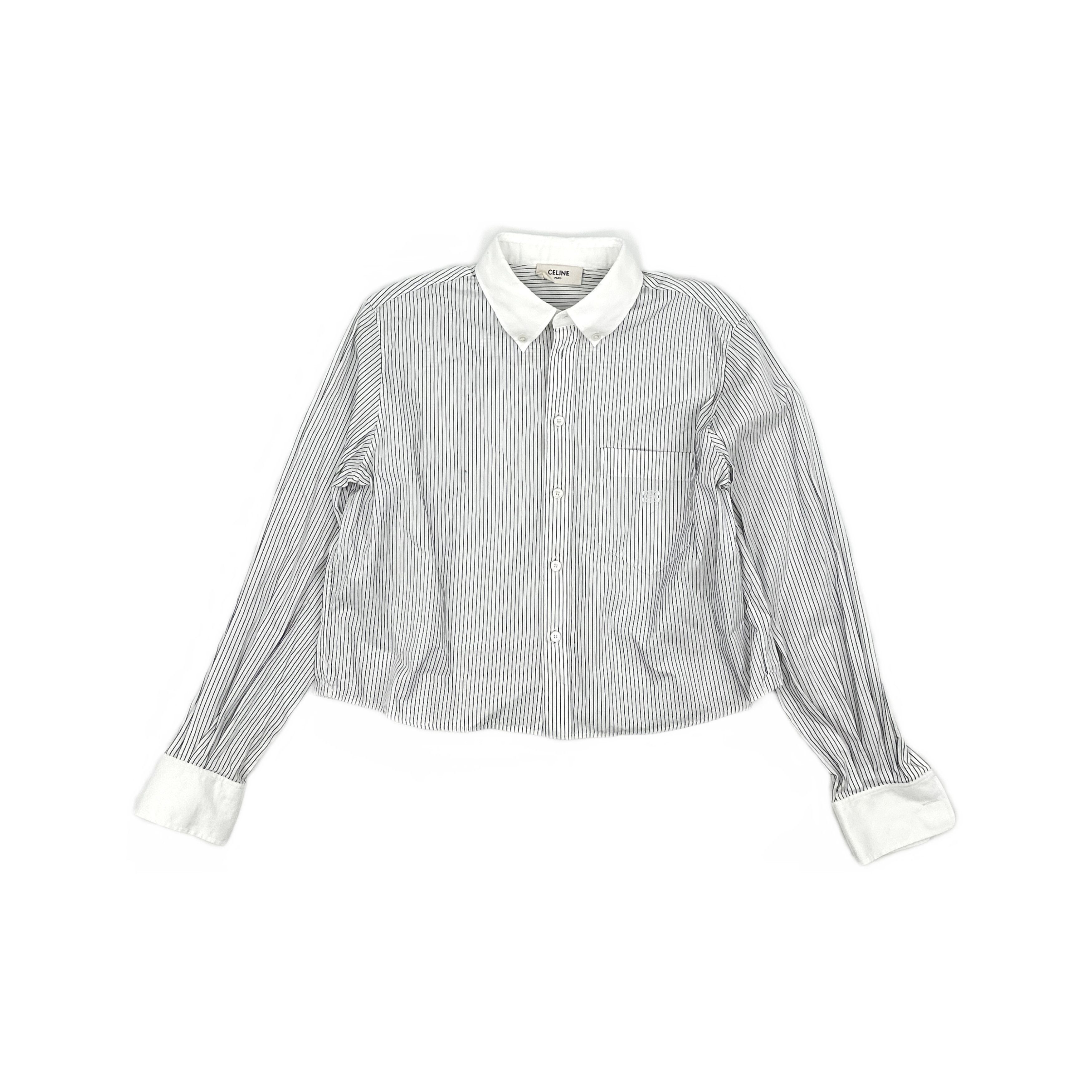 Celine CELINE Striped Poplin Button Up Shirt Size 36 Size XS / US 0-2 / IT 36-38 - 1 Thumbnail