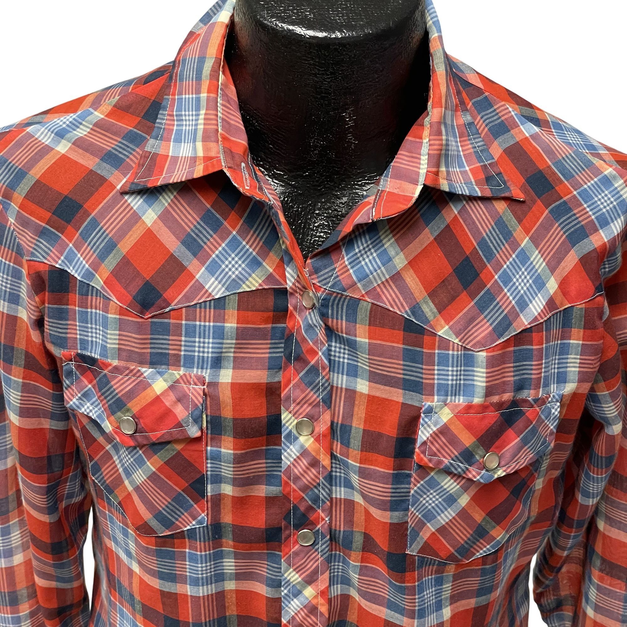 Other Vtg PLAID Western HIPPIE Cowboy RODEO Pearl Snap Shirt Size S / US 4 / IT 40 - 2 Thumbnail