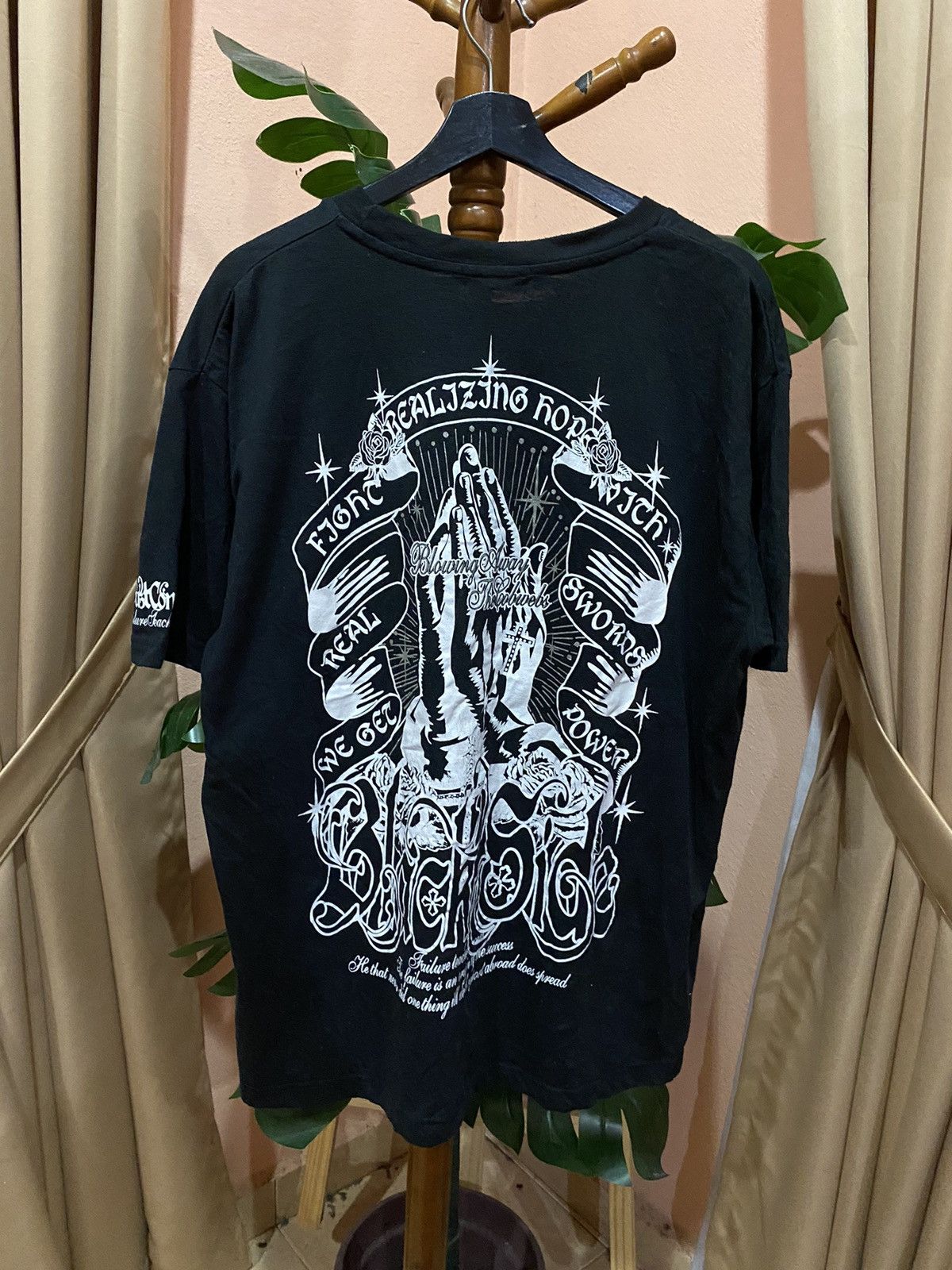 Japanese Brand BlackSide Oversized Graphic Tee TimeStep Gothic Streetwear Size US XXL / EU 58 / 5 - 1 Thumbnail
