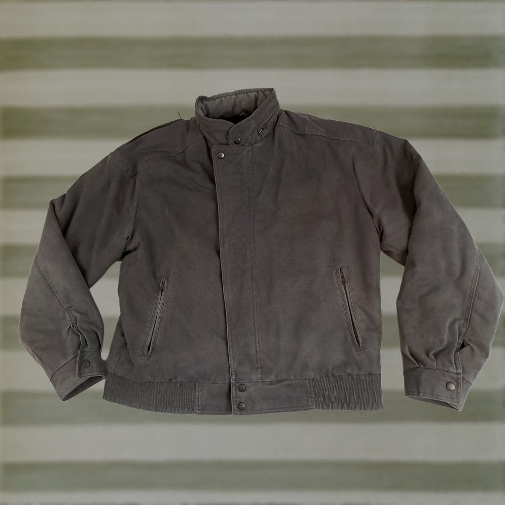 Vintage VINTAGE Chess King Bomber Jacket Gray 80s Full Zip Insulated Mid-Length Men L Size US L / EU 52-54 / 3 - 1 Thumbnail