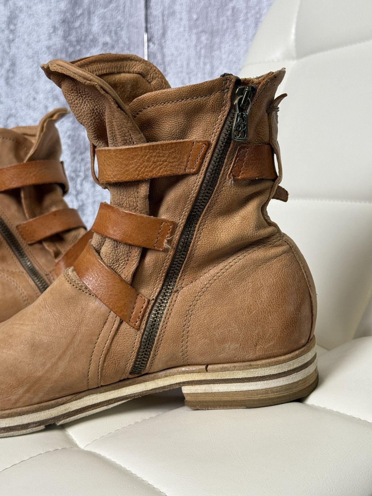 A.S.98 A.S.98 Airstep Brown Leather Strap Buckle Avant-Garde Boots Size US 10 / EU 43 - 12 Thumbnail