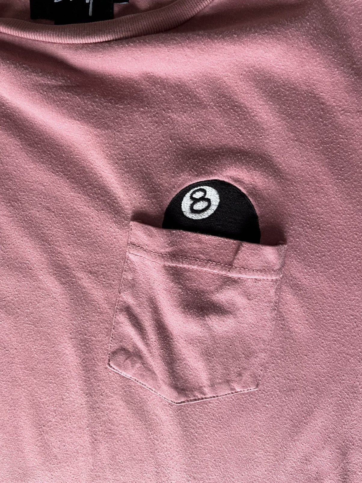Stussy 🔥 Stussy 8 Ball Pocket T-Shirt – Pink 🔥 Size US L / EU 52-54 / 3 - 2 Thumbnail