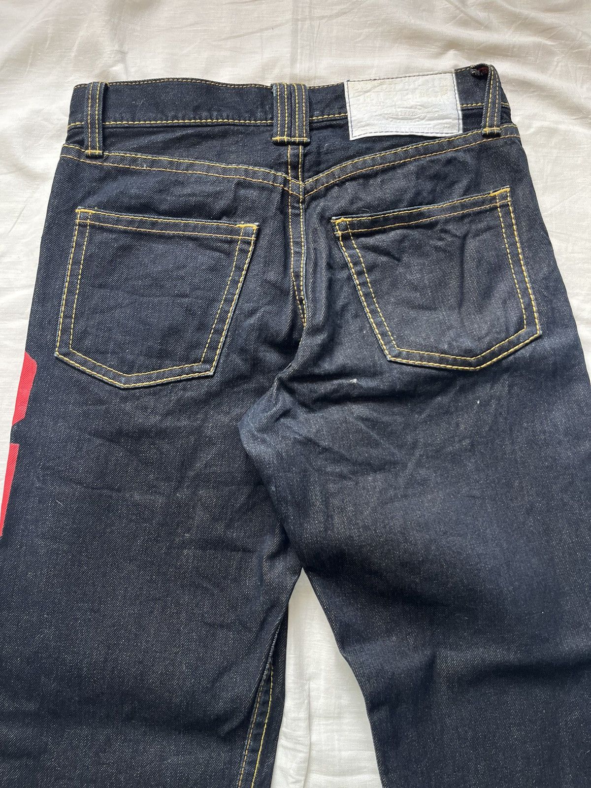If Six Was Nine × Japanese Brand Selvedge Co & Lu Denim Jeans Motor Racing Spellout Size US 30 / EU 46 - 12 Thumbnail