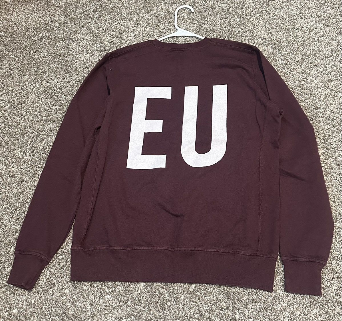 Bleu De Paname Maroon Bleu de Paname “BL EU” Print Sweatshirt Size US L / EU 52-54 / 3 - 2 Thumbnail