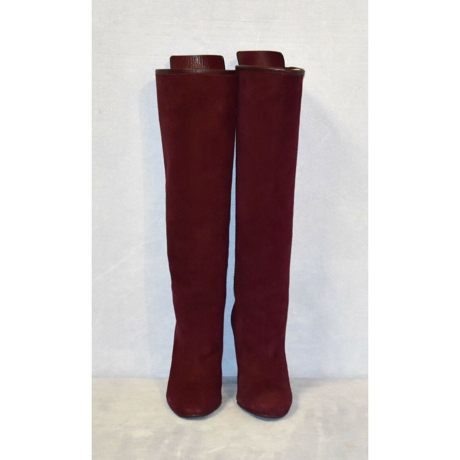 Stuart Weitzman B20 NEW STUART WEITZMAN Charlie Red Suede Boot Sz 5.5 M $798 Size US 5.5 / IT 35.5 - 4 Thumbnail