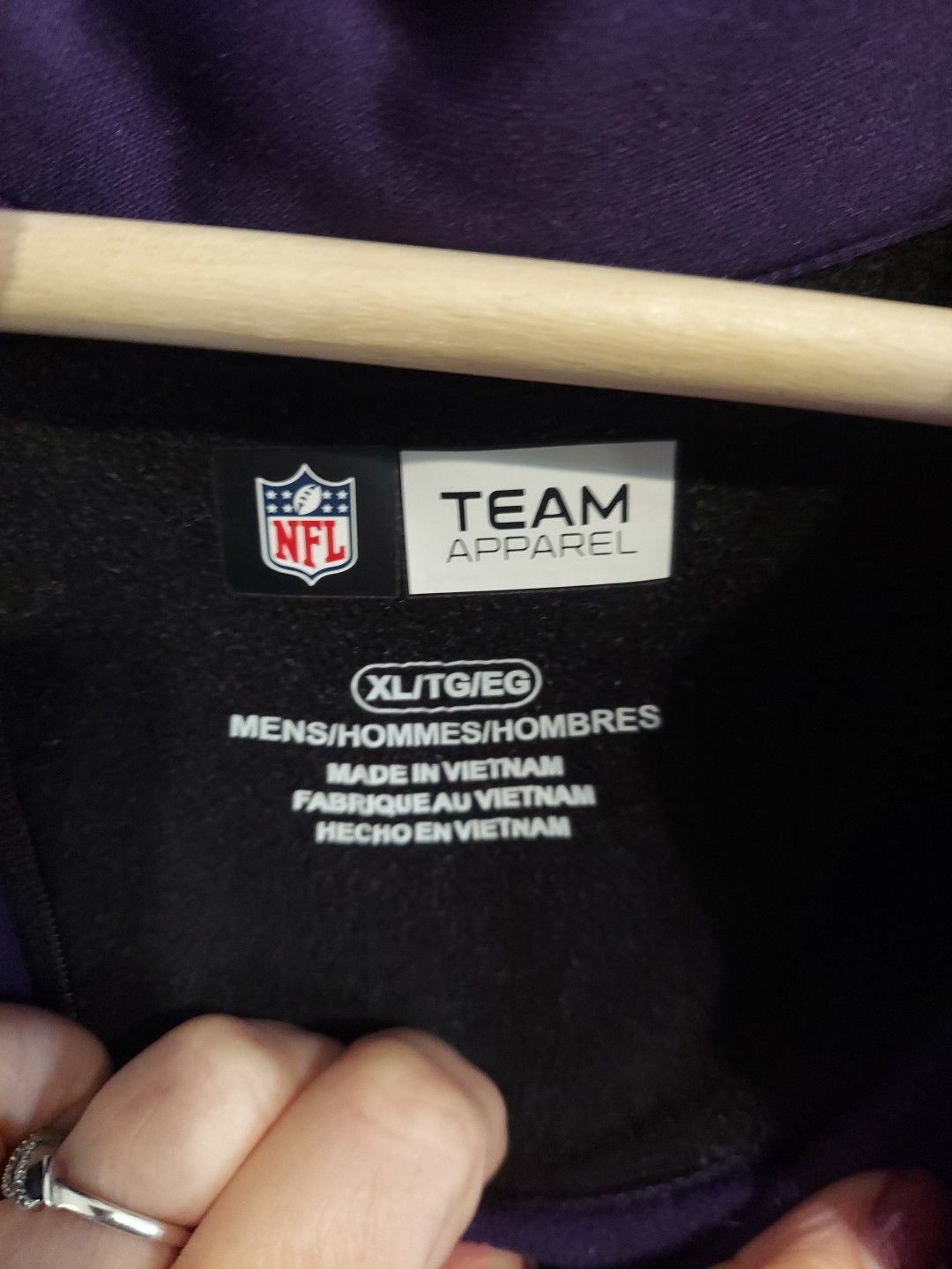 NFL Baltimore Ravens Purple 1/4 Zip Pullover Size XL Stretch NF Size US XL / EU 56 / 4 - 6 Thumbnail