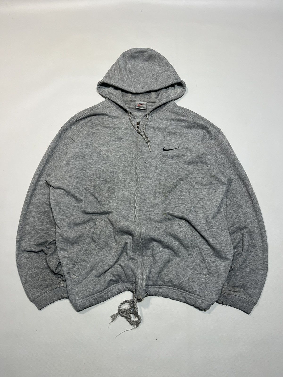 Nike Vintage Distressed Nike Zip Hoodie Size US M / EU 48-50 / 2 - 1 Thumbnail