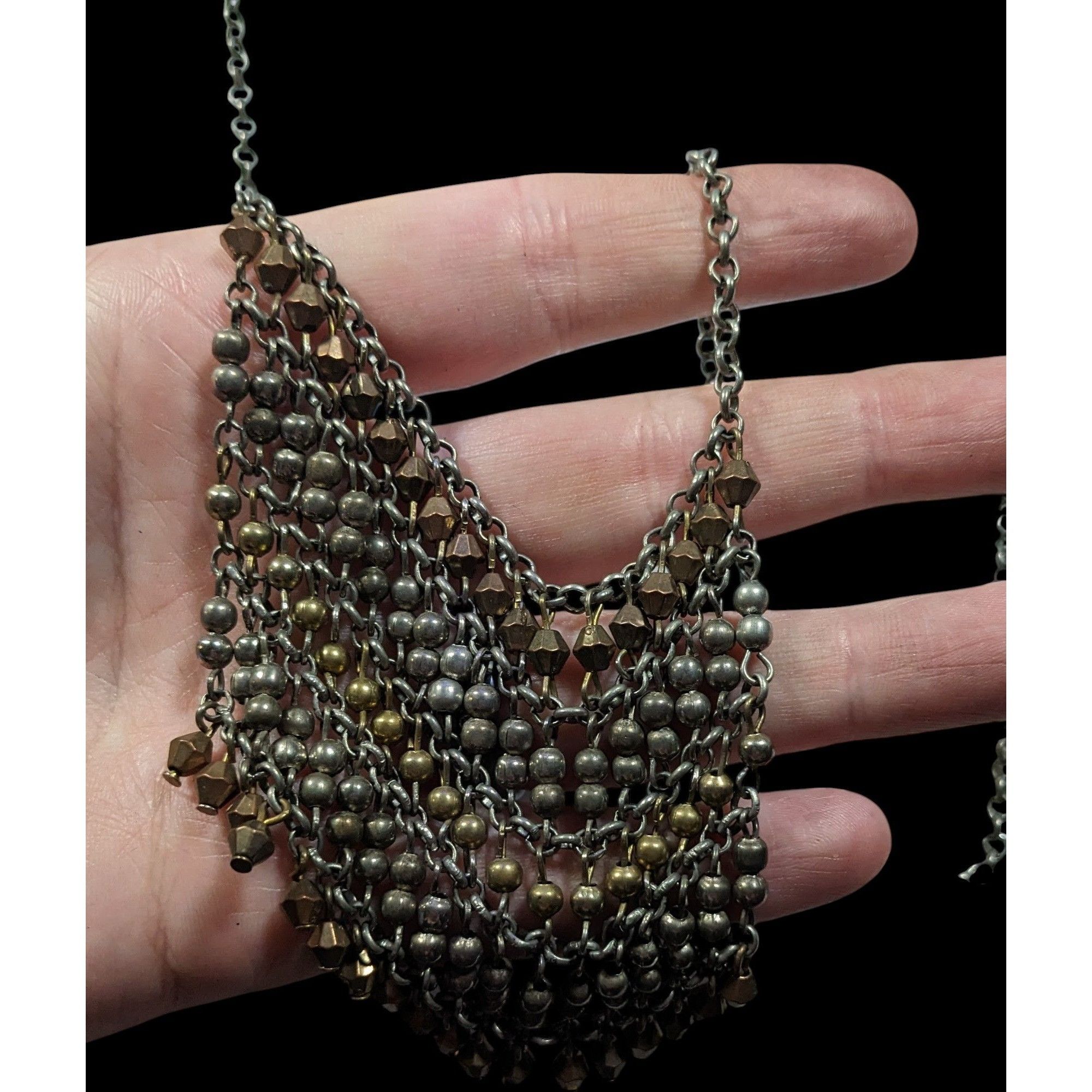 Other Bohemian Metallic Beaded Fringe Pendant Necklace Size ONE SIZE - 3 Thumbnail