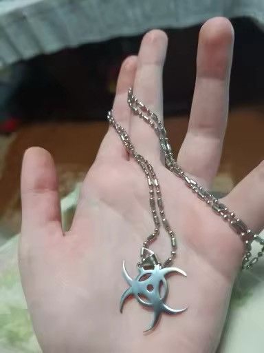 Japanese Brand × Vintage Biochemical Crisis Symbol Silver Chain Necklace Size ONE SIZE - 6 Thumbnail