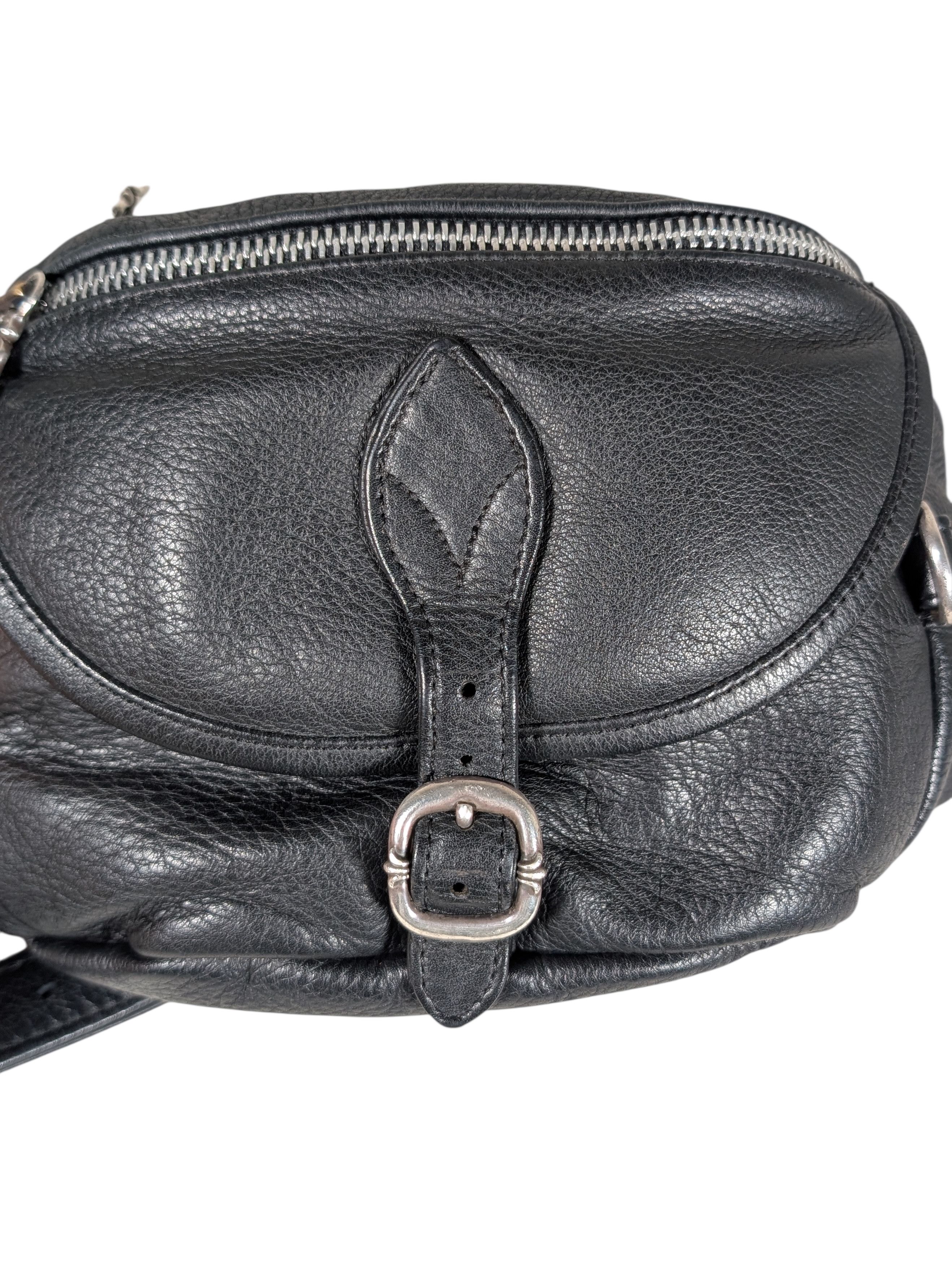 Chrome Hearts SNAT PACK #1 MESSENGER SHOULDER BAG WAIST BAG BLACK LEATHER Size ONE SIZE - 7 Thumbnail