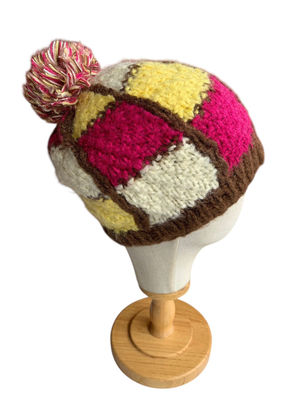 Japanese Brand × Kapital × Vintage KNITTED CROCHET WINTER SESSIONS HANDMADE BEANIE HATS Size ONE SIZE - 6 Thumbnail