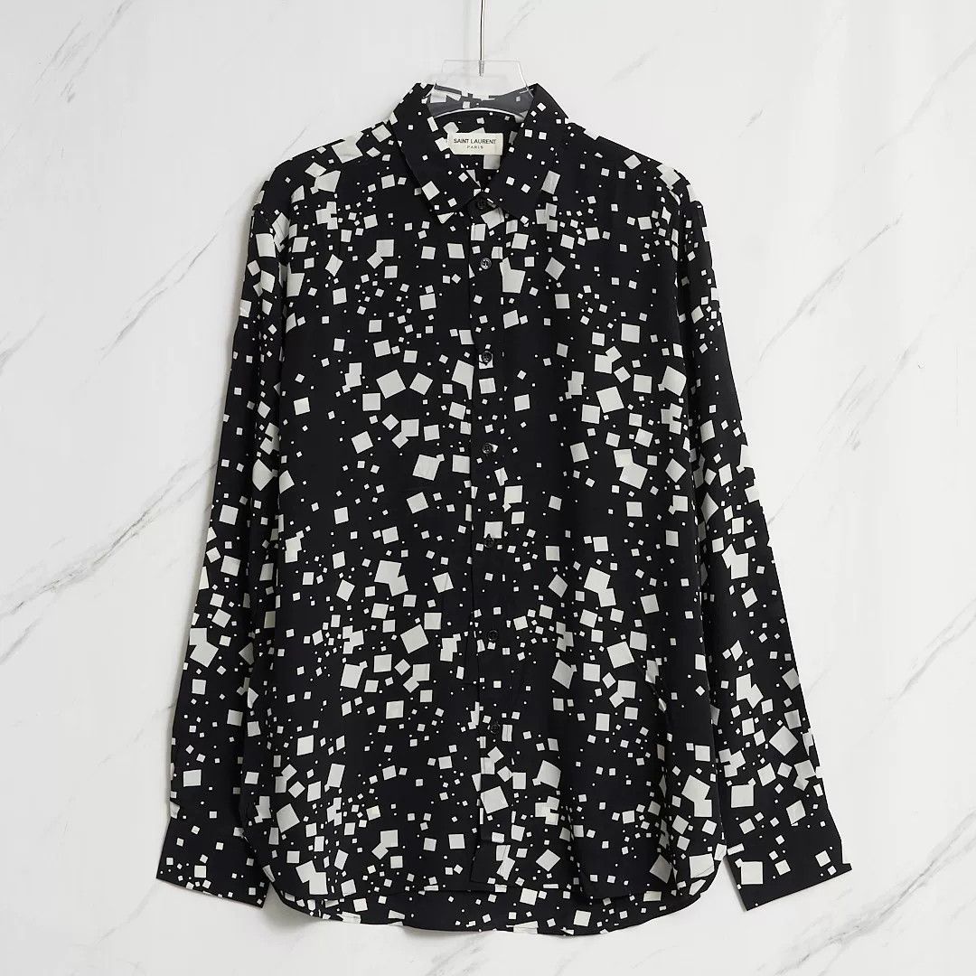 Saint Laurent Paris Saint Laurent Men's Square Collar Shirt Size US XS / EU 42 / 0 - 1 Thumbnail