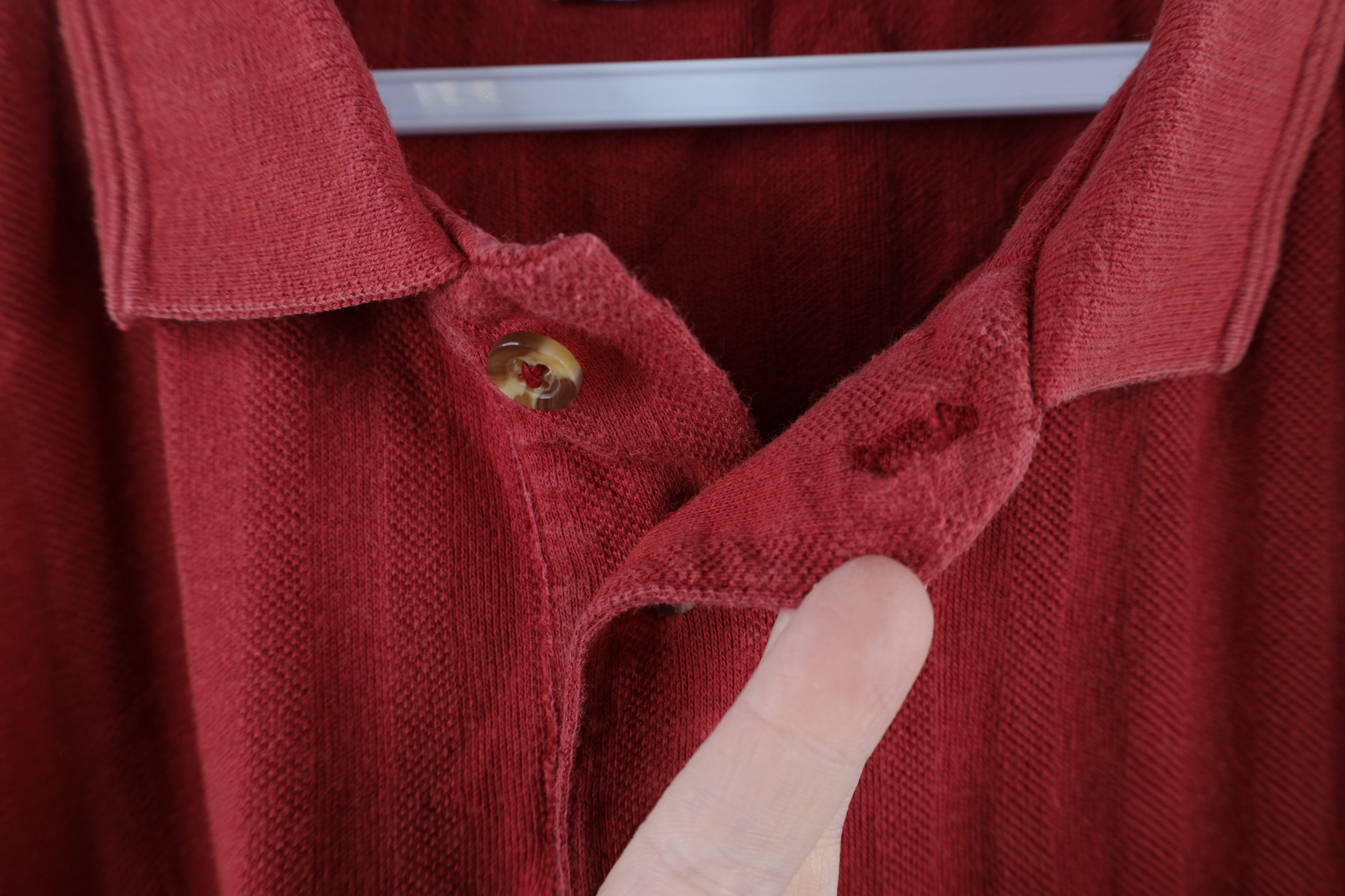 Vintage Vintage 90s Streetwear Knit Collared Pocket Polo Shirt Red Size US XL / EU 56 / 4 - 7 Thumbnail