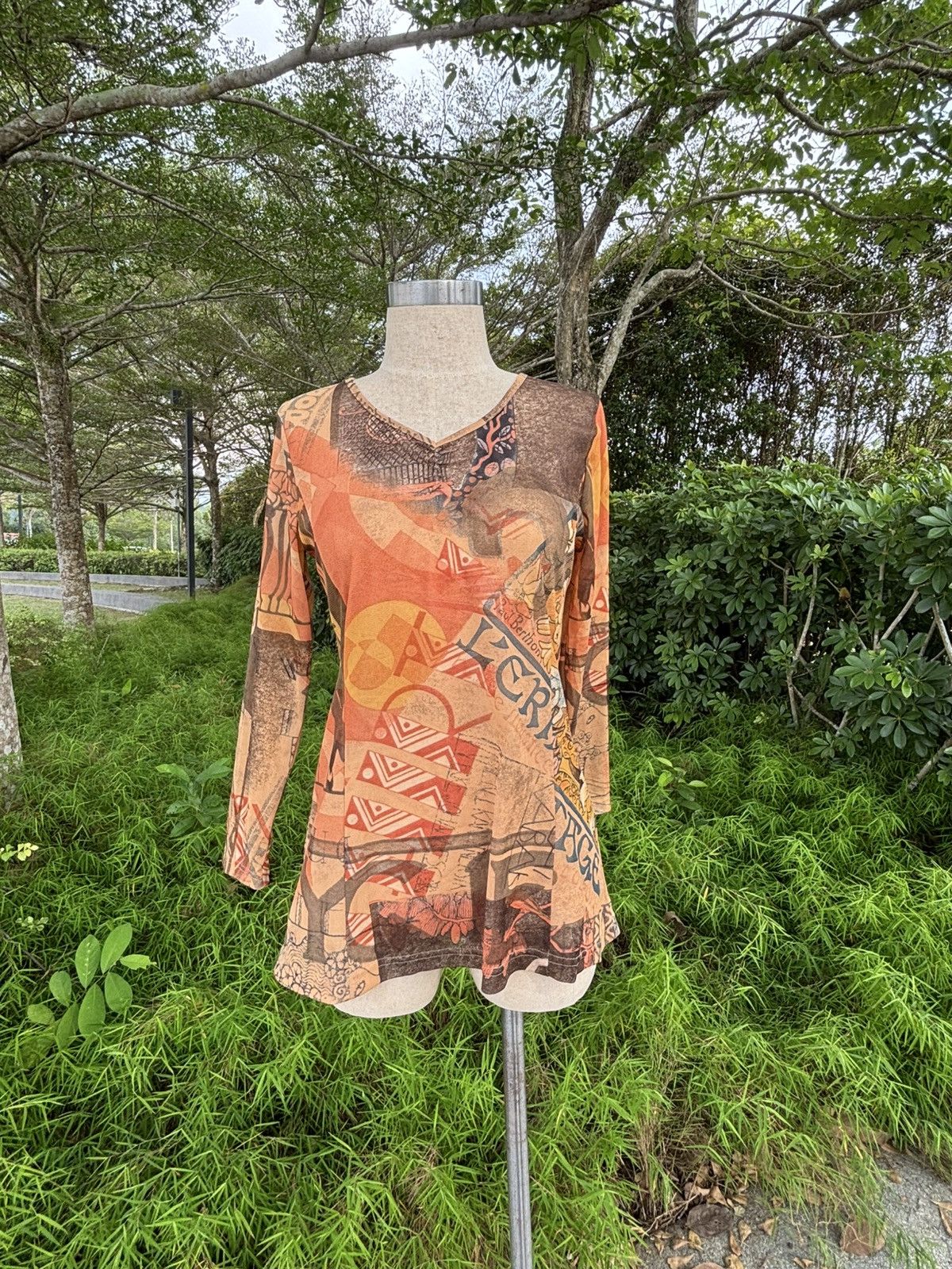 Vintage Vintage 'more taste' mesh top Size L / US 10 / IT 46 - 1 Thumbnail